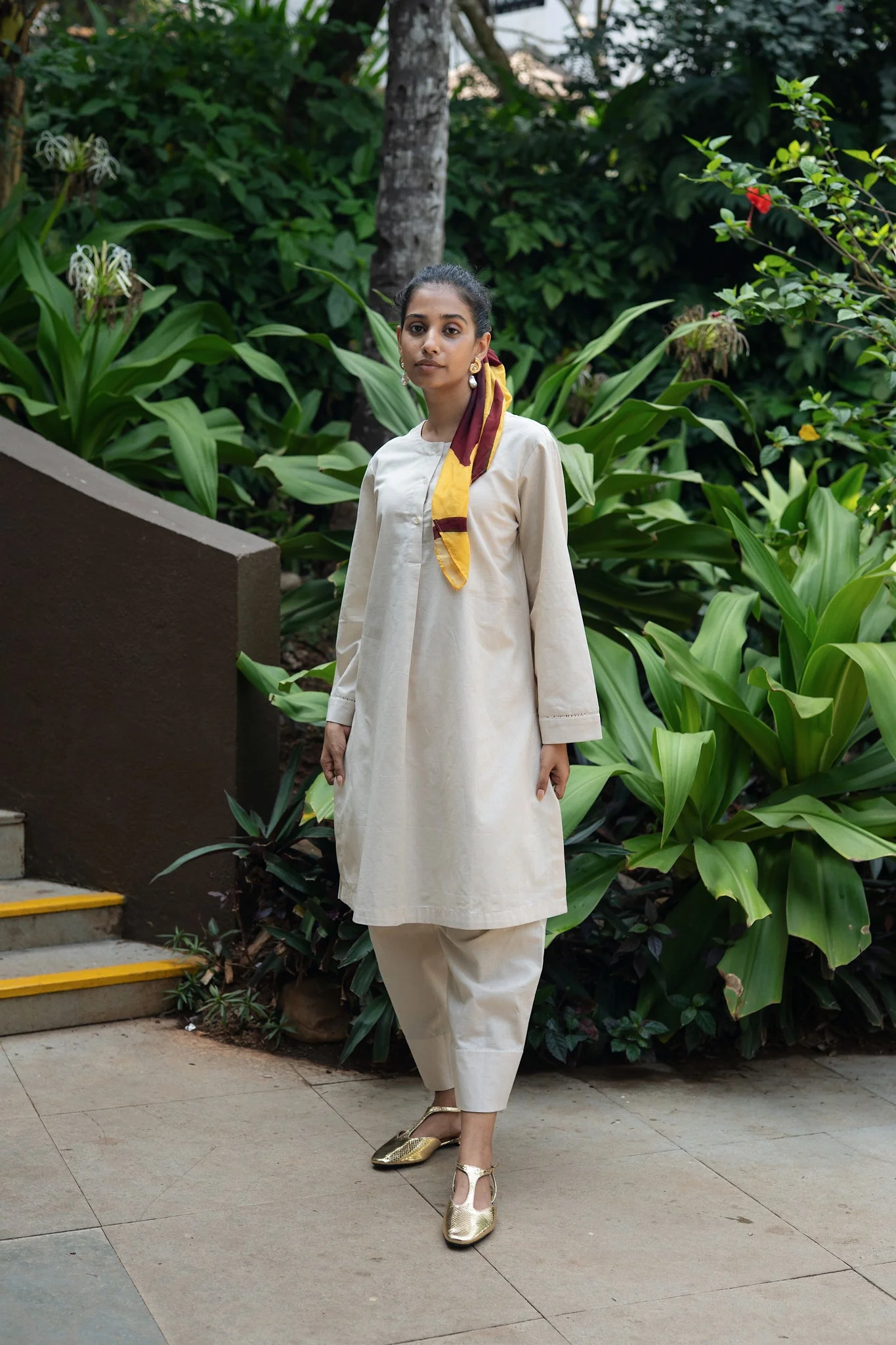Iris Kurta Set - Beige - Image 3