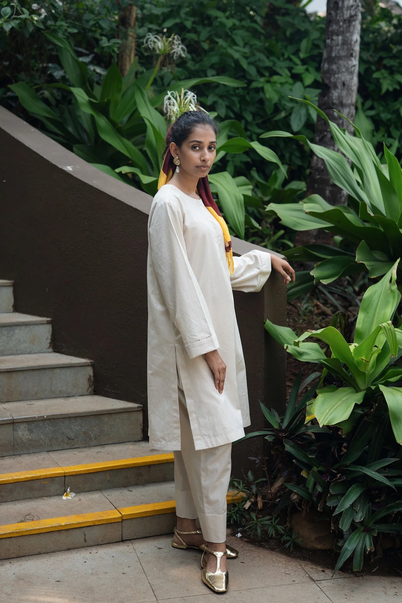 Iris Kurta Set - Beige - Image 7