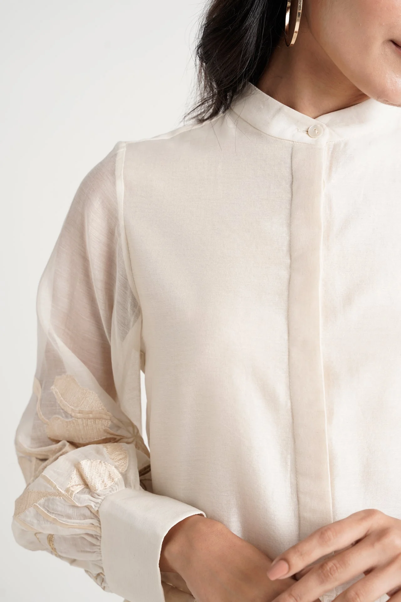 Ivory Abe - Micro Gathered Peplum Tunic Set - Image 5