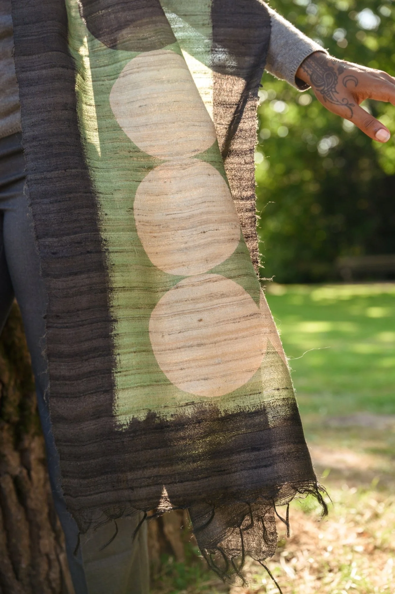 Jade Peace Silk Scarf - Image 3