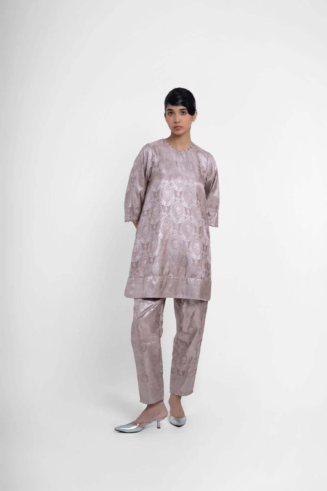 Jaya Kurta Set In Grey