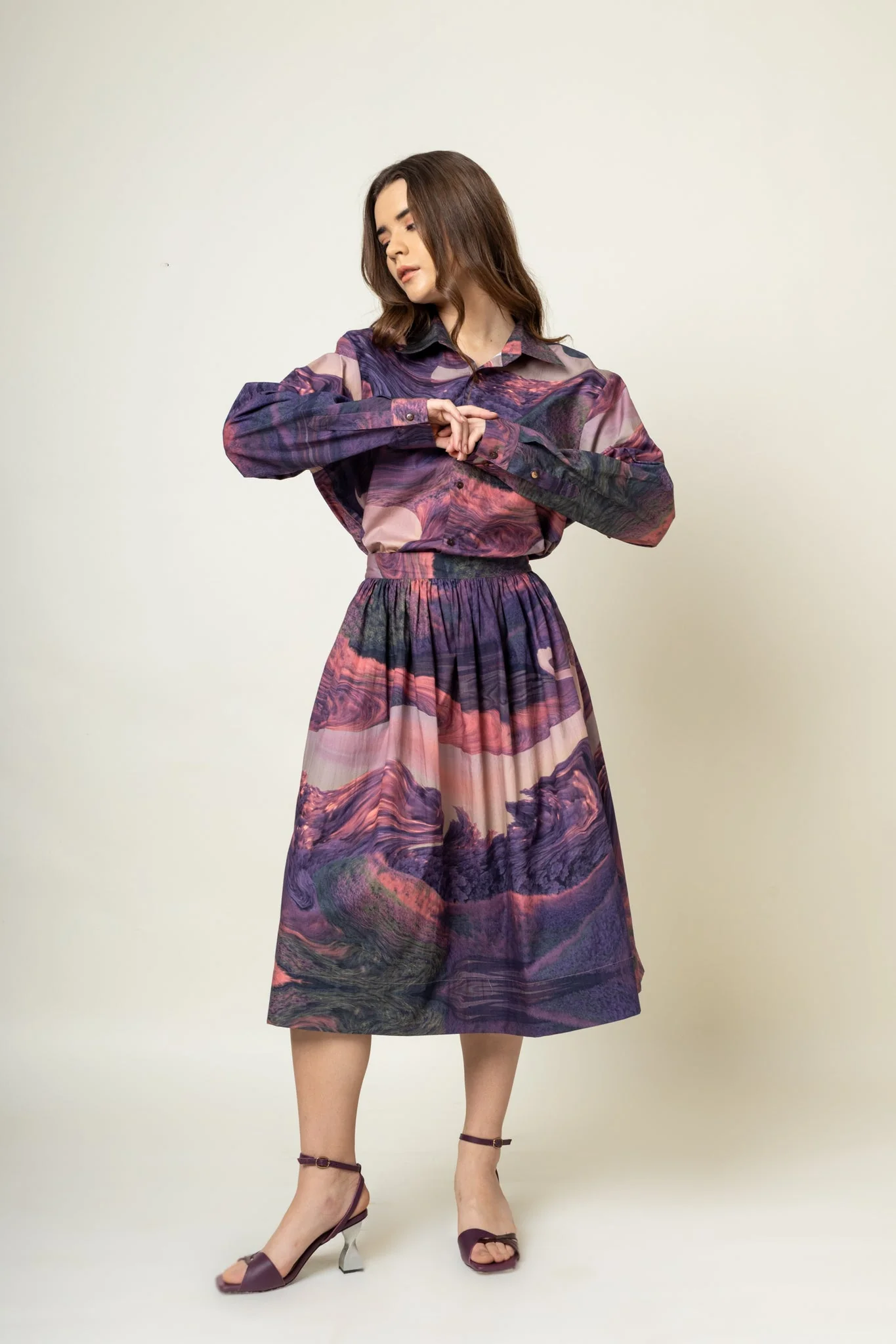 Jean Printed Skirt - Image 3