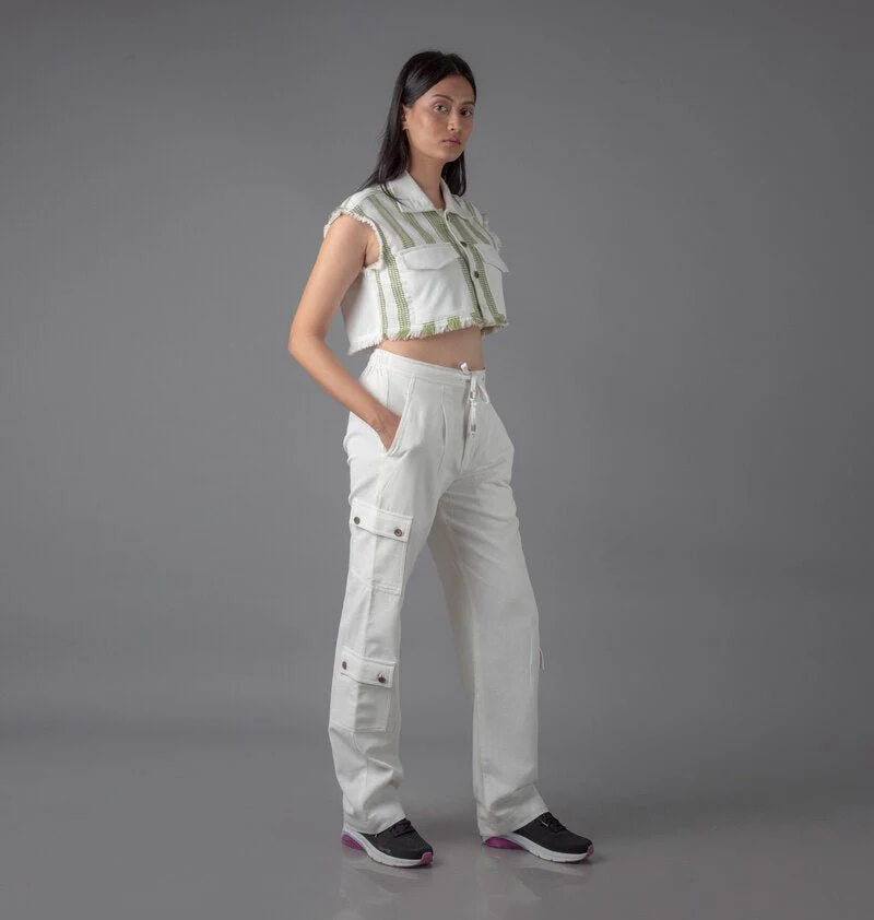 Jharkhand Handloom Textile Unisex Straight Cargo Pant - Image 4
