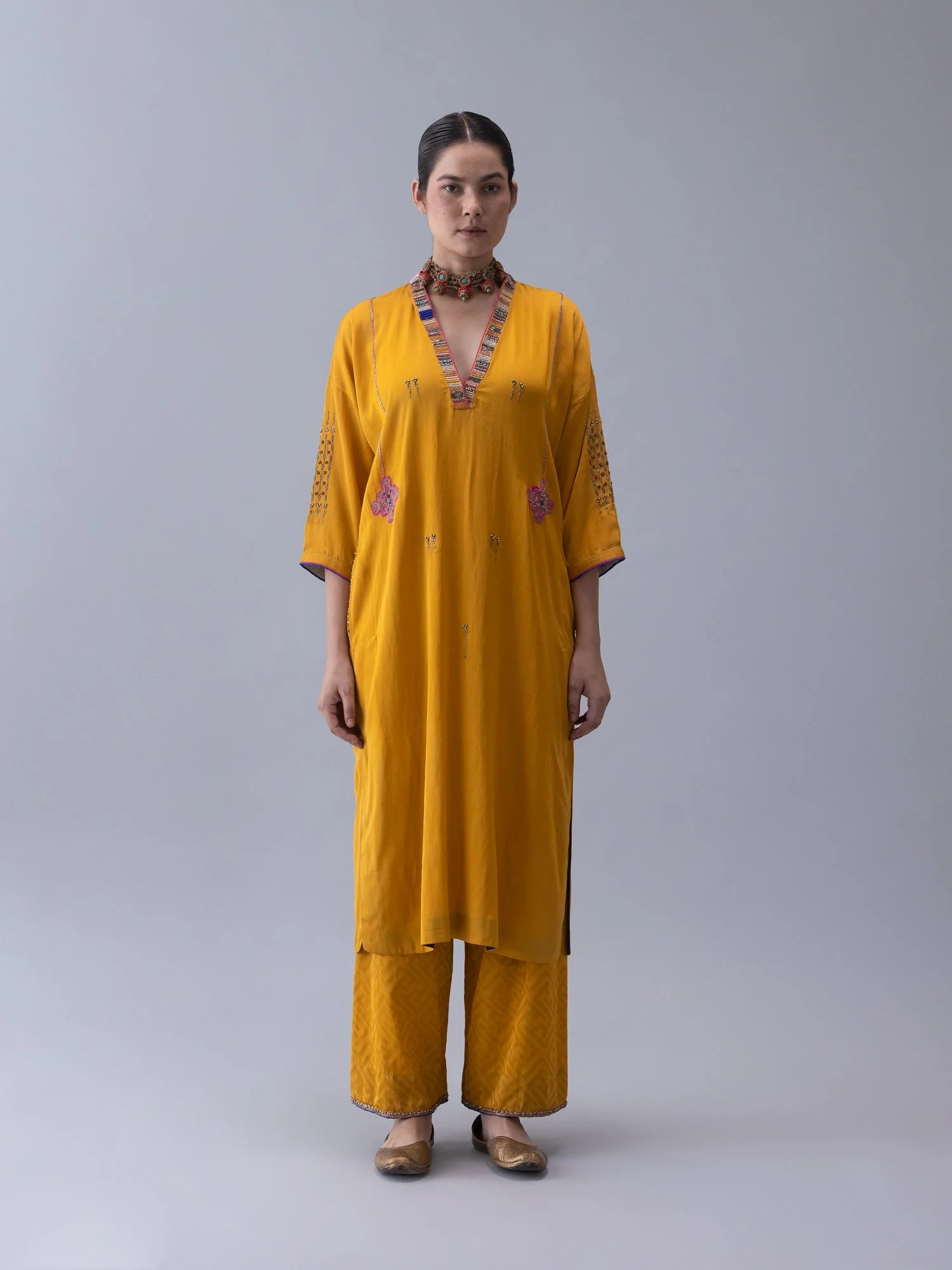 Joma Yellow Kaftan - Image 4