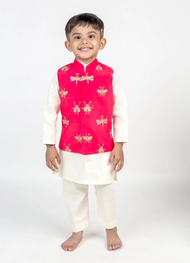 Jugnoo Hand Embroidered Kurta Jacket Set