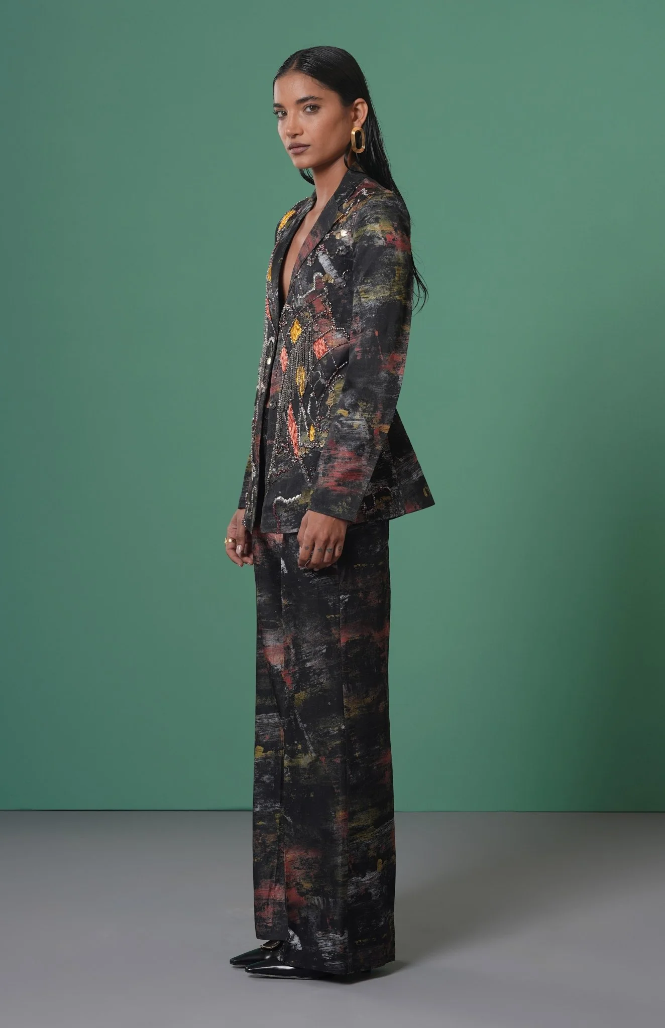 Kagé Embroidered Blazer - Image 2