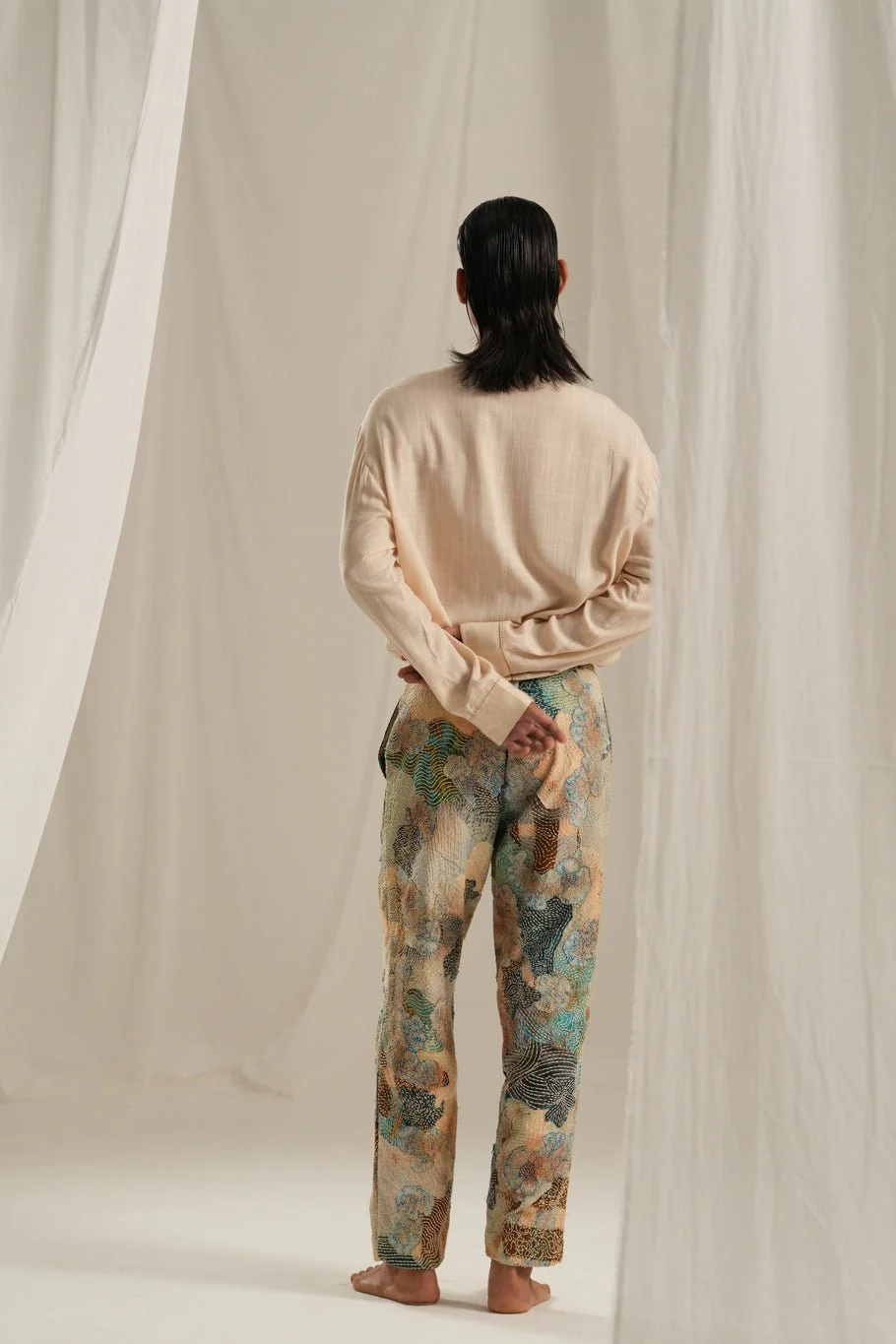 Kantha Emb. Trouser - Image 4