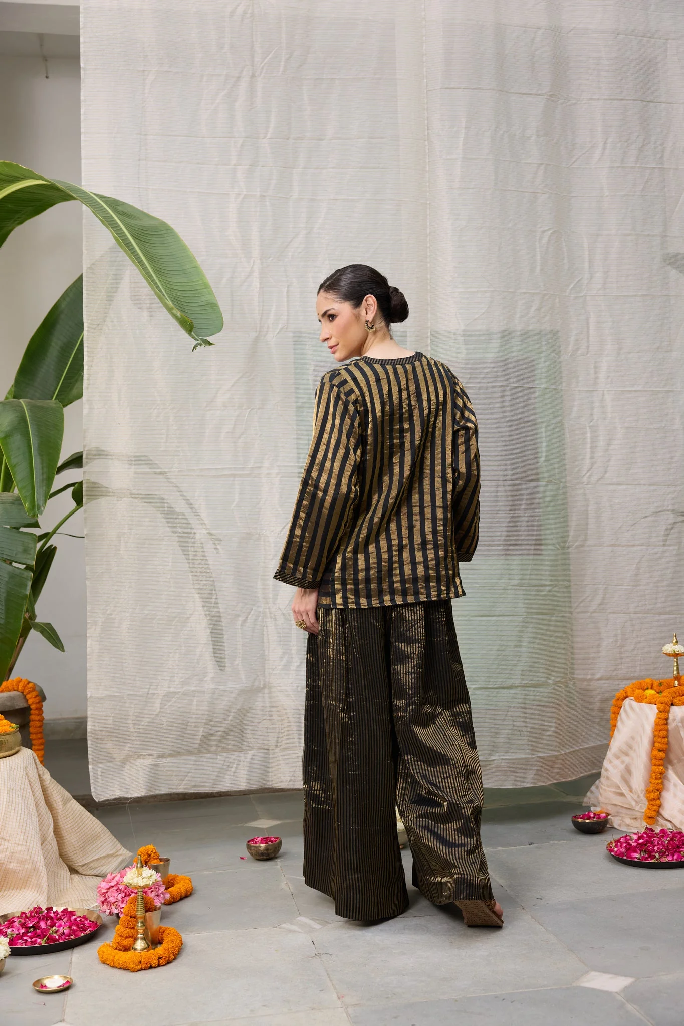 Kaveri Trouser - Black and Gold - Image 5