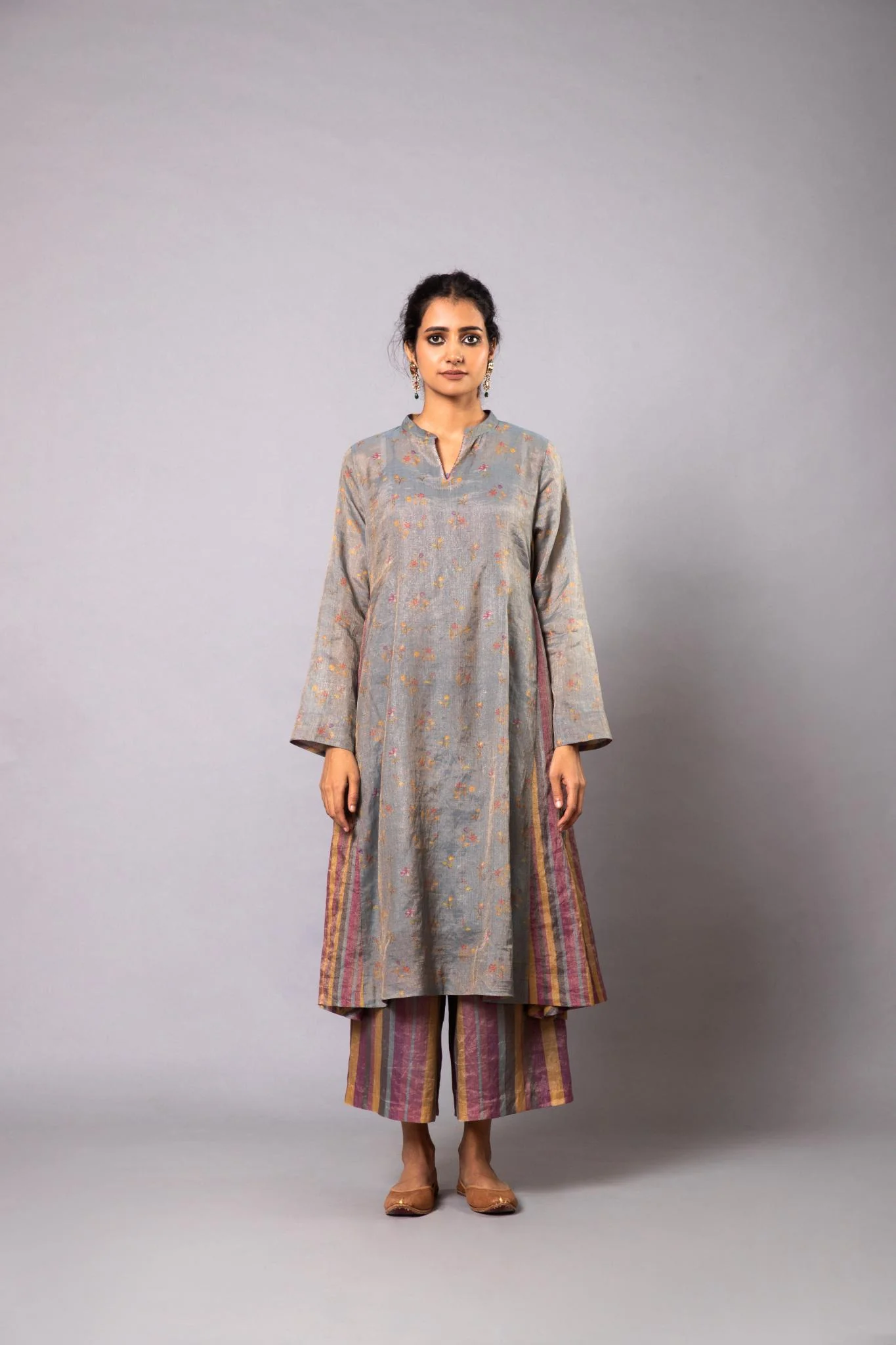 Kavya Tissue Kurta Set - Blue - Image 2