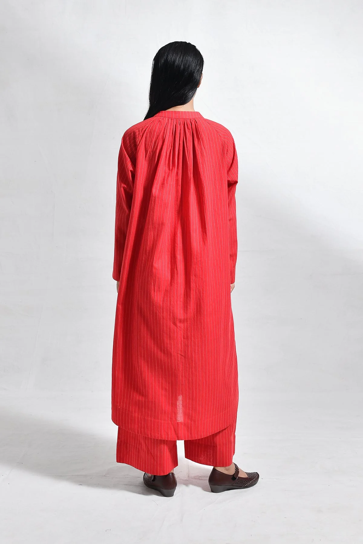 Khadi Stripes Neck-Gather Co-ord (Set of 2) - Image 7