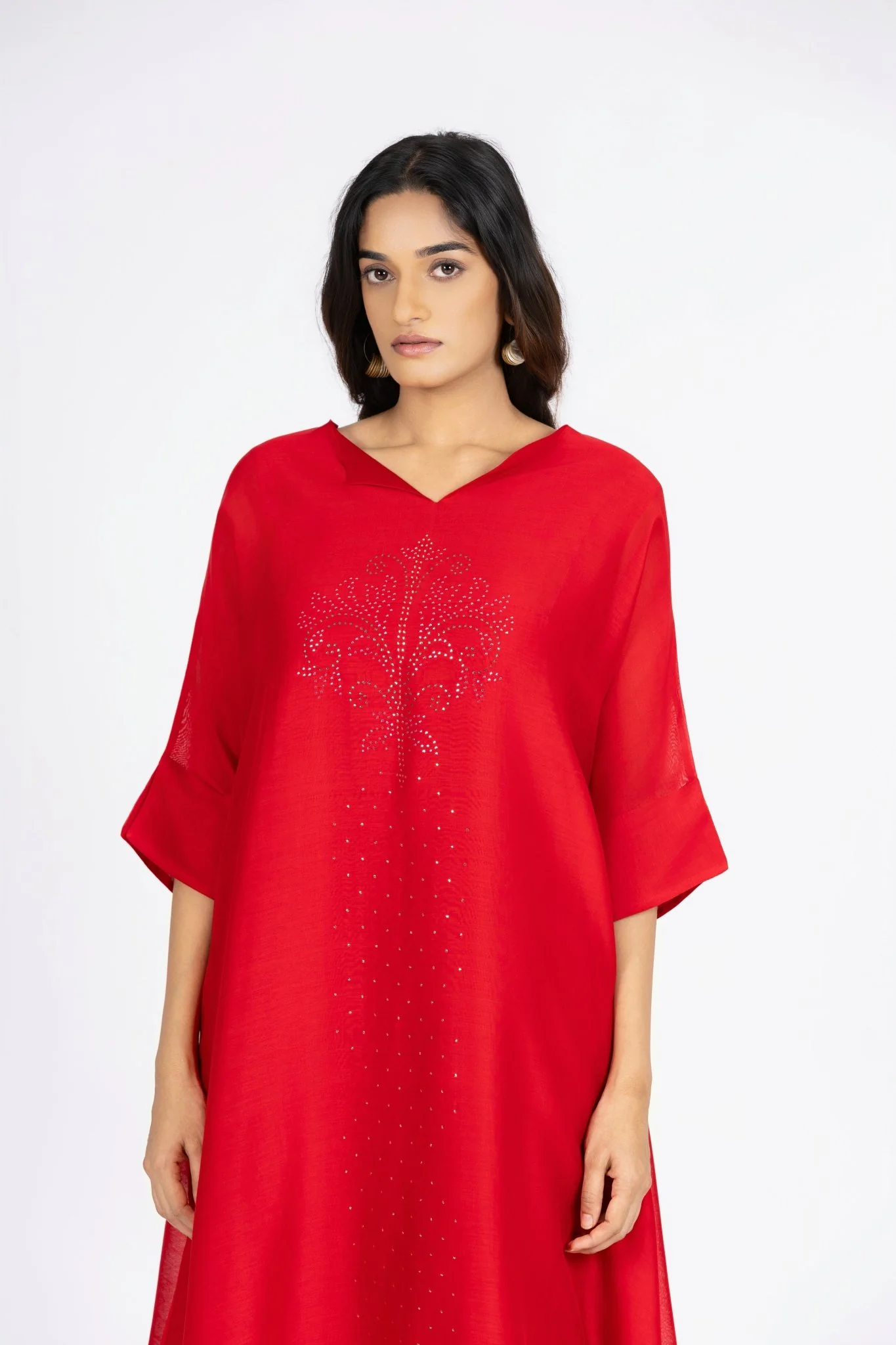 Kimono Tunic and Pants - Red - Image 3