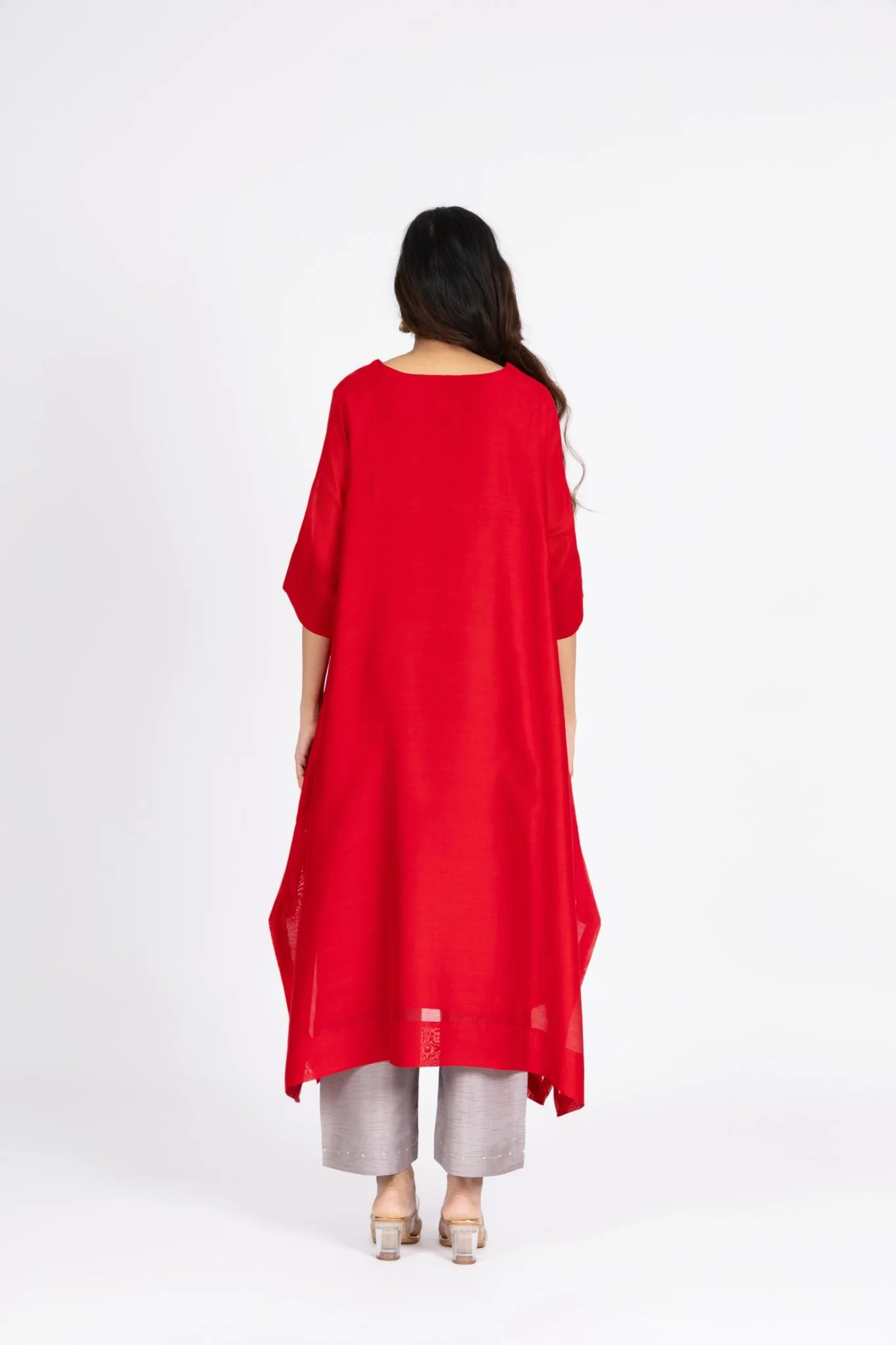 Kimono Tunic and Pants - Red - Image 5