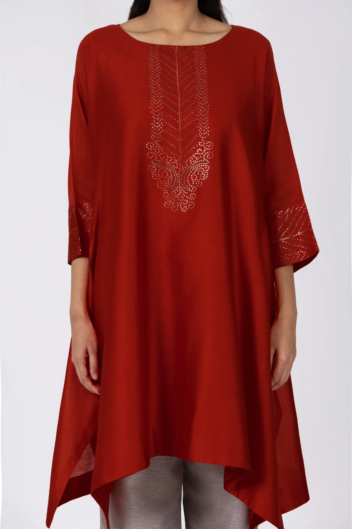 Kimono Tunic and Pants - Red - Image 2