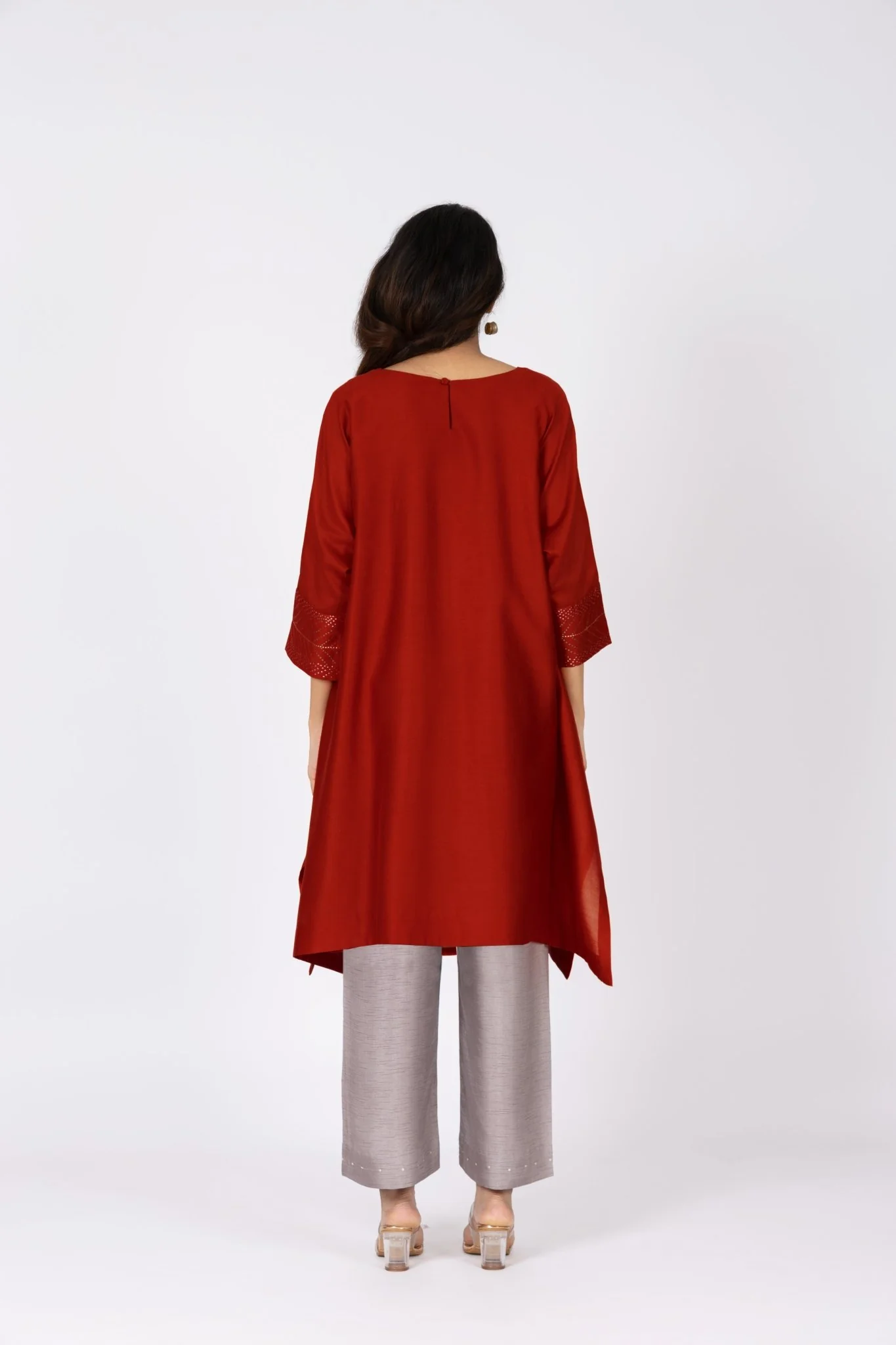 Kimono Tunic and Pants - Red - Image 5
