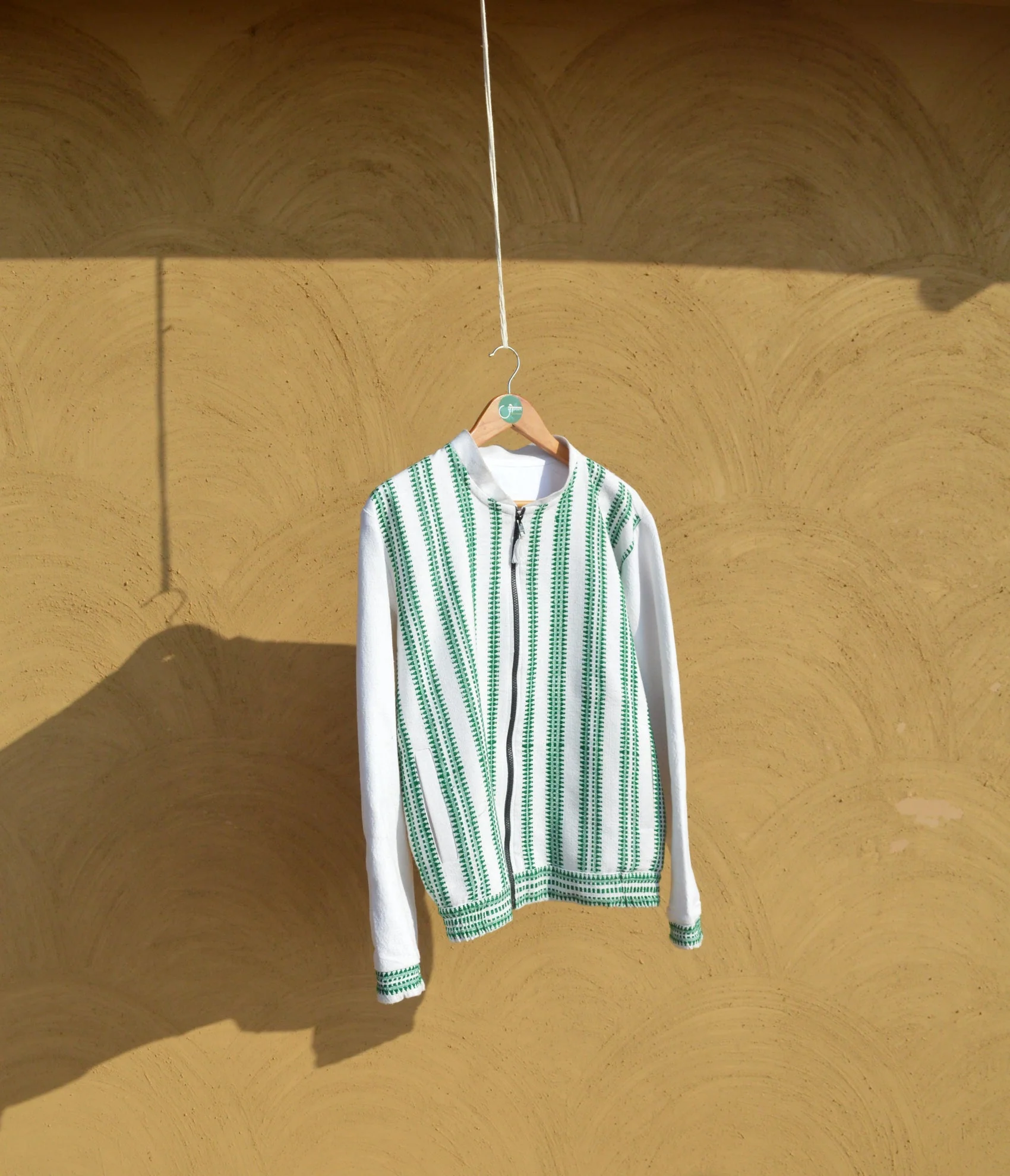 Kukhna Unisex Bomber Jacket In Green - Image 3