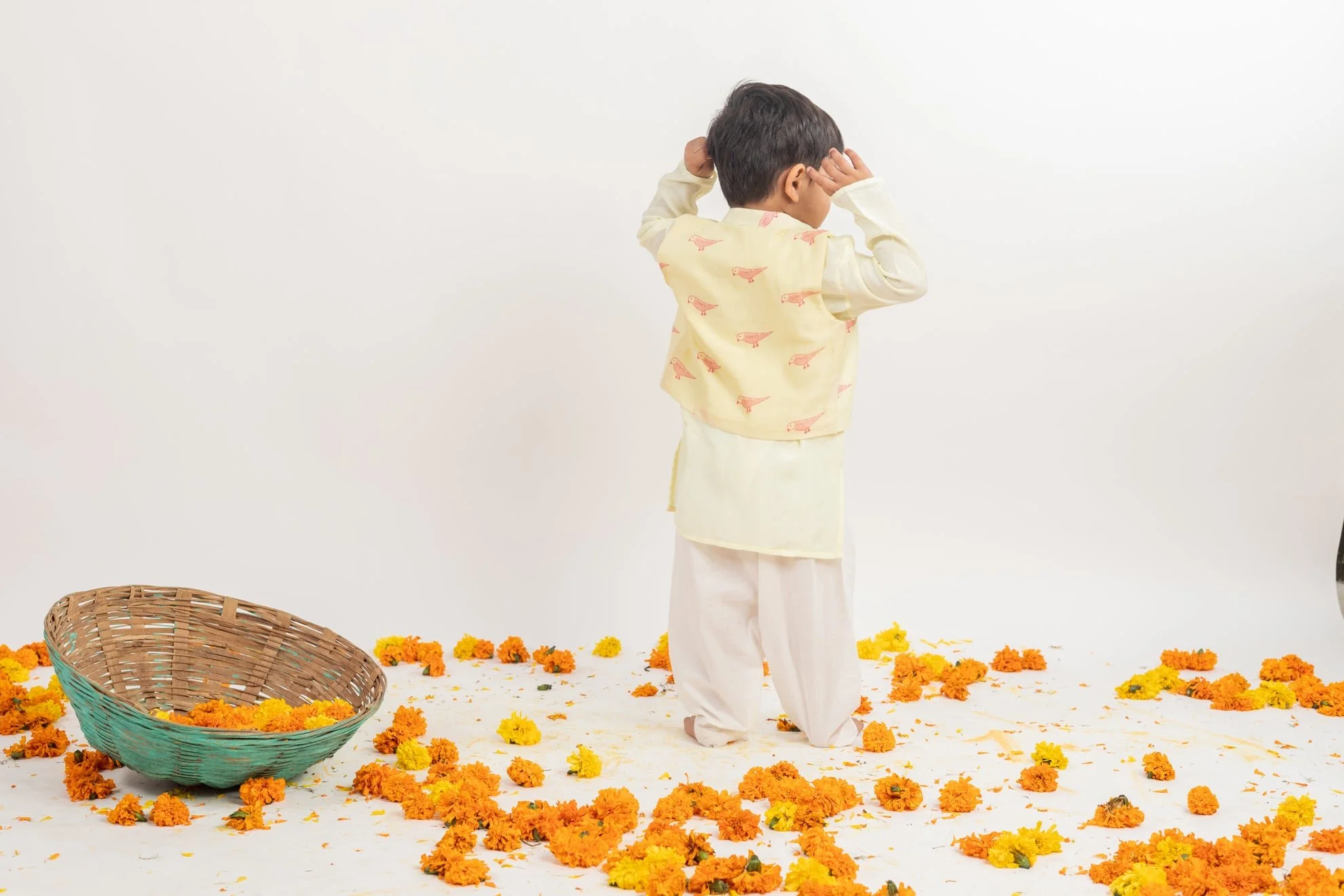 Kurta Jacket And Pyjama Set - Image 3