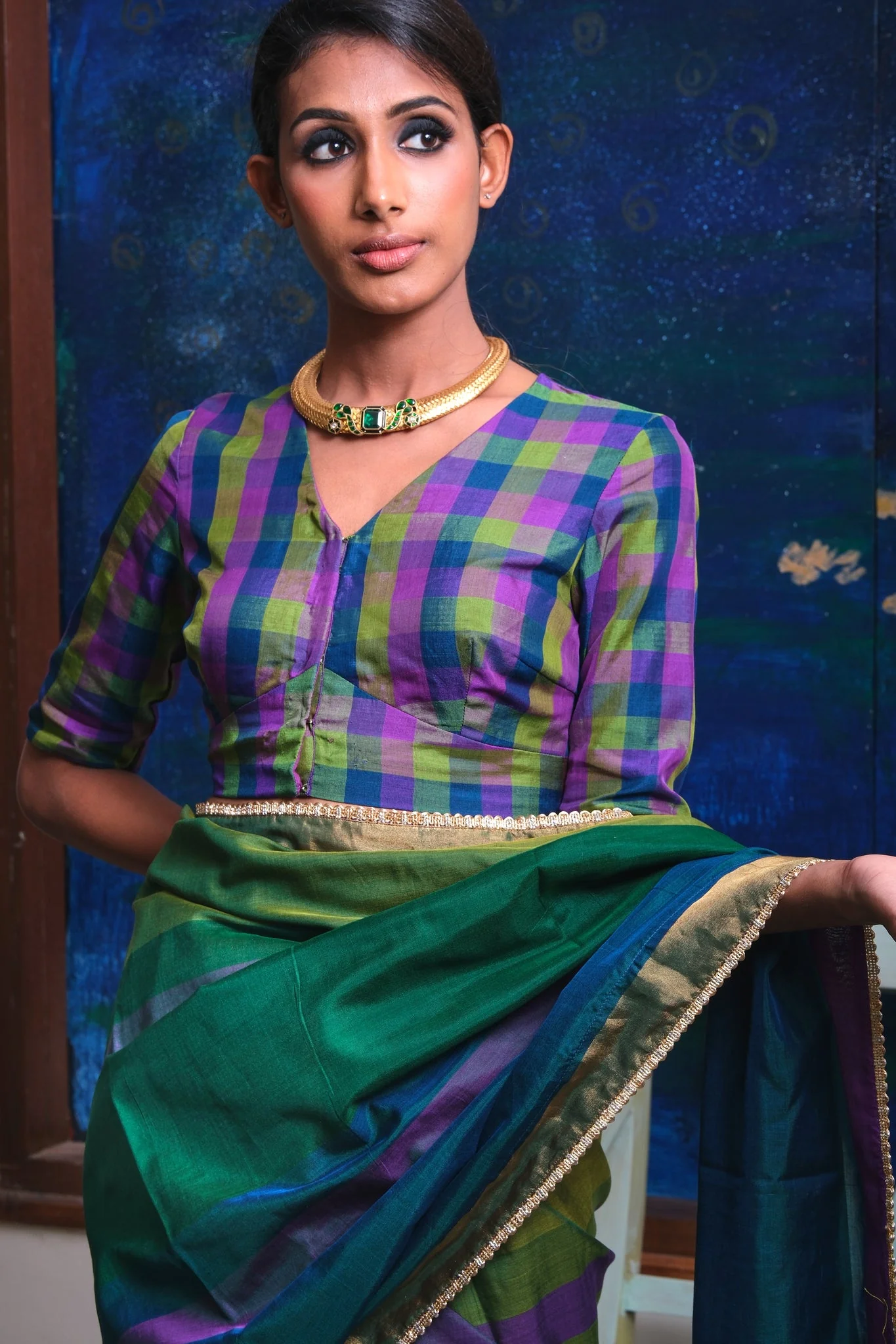 Leela Check Blouse