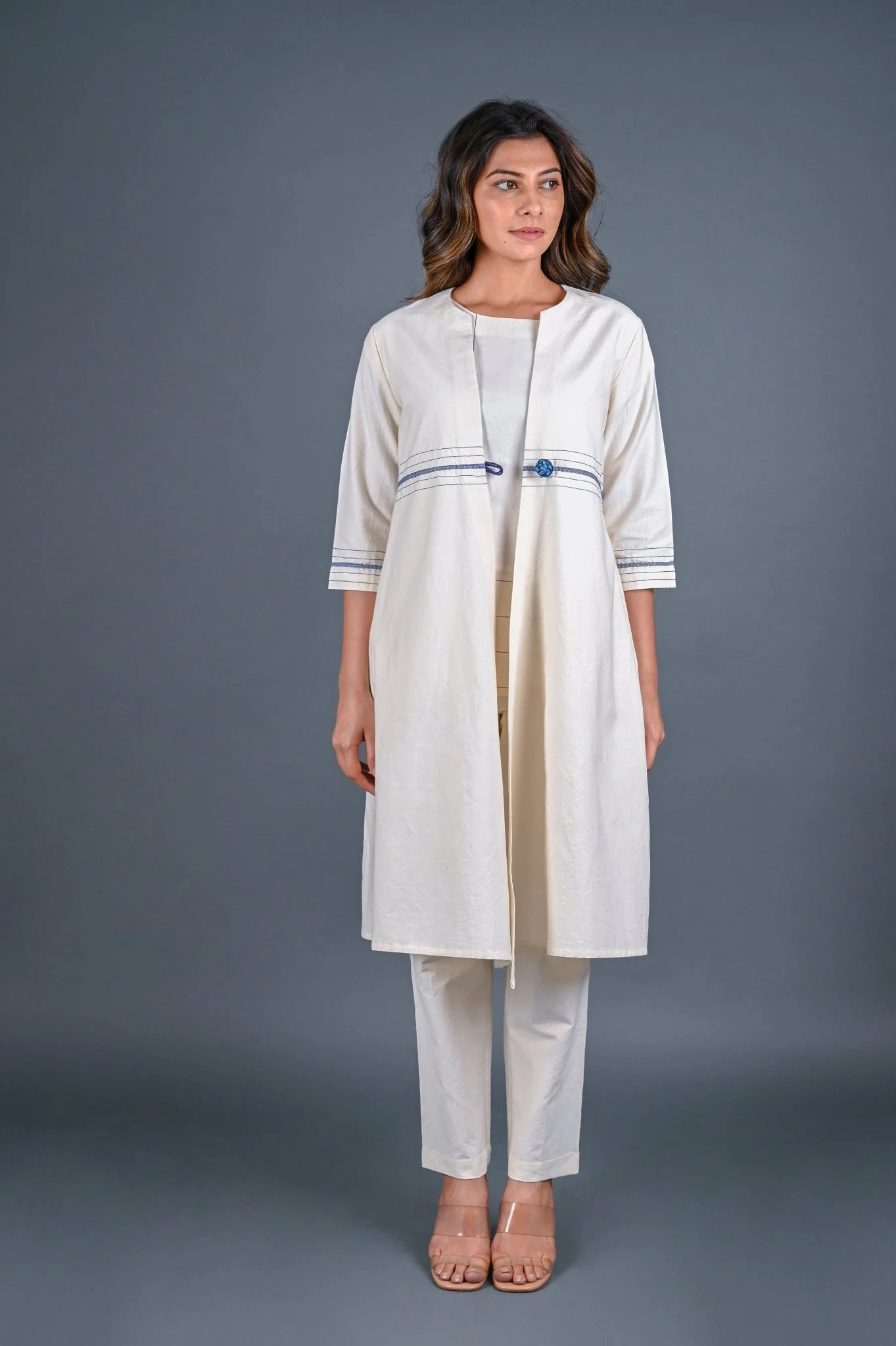 Long One Button Jacket - Image 3