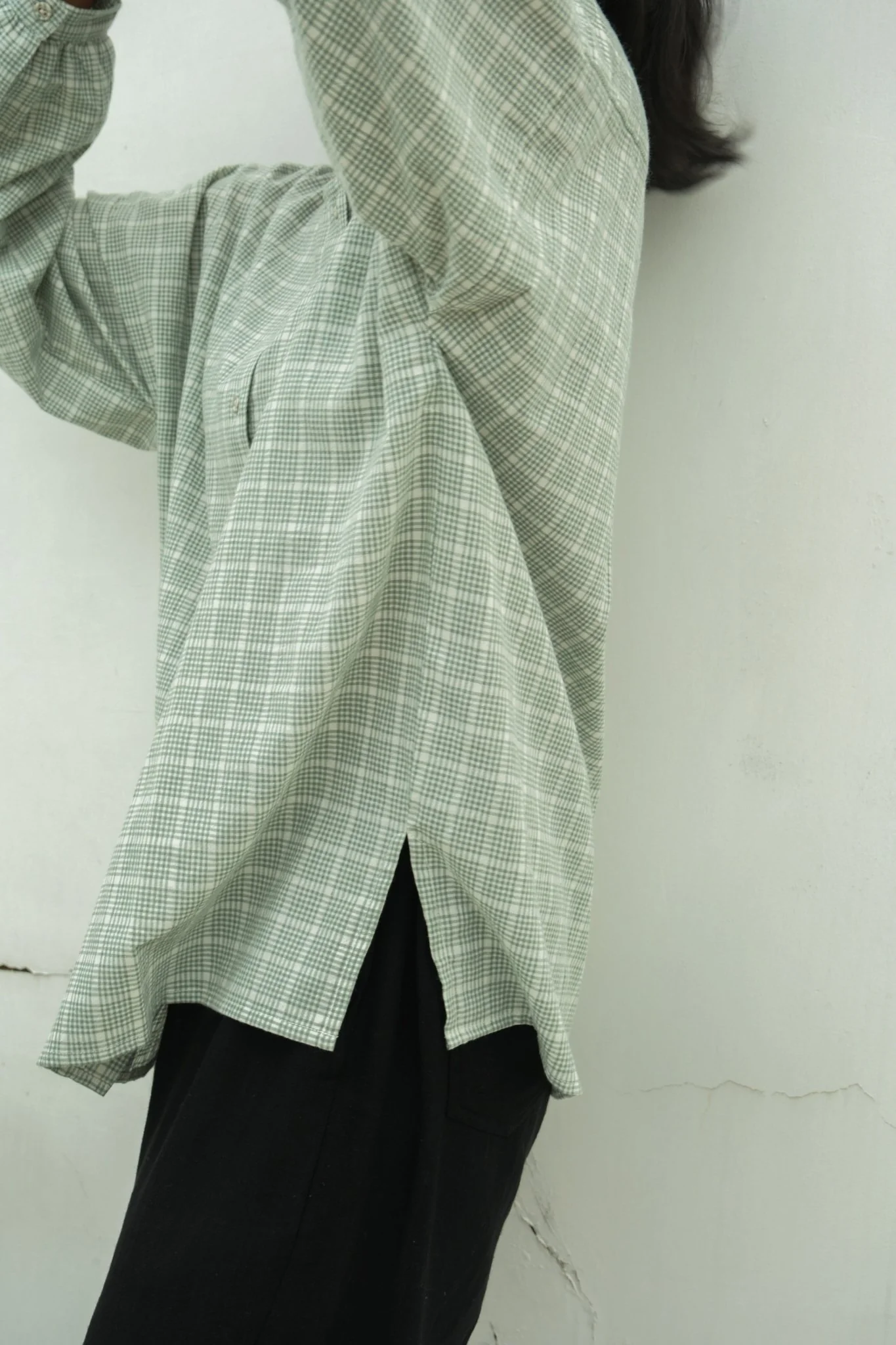 Madras Flair Oversized Shirt - Image 3