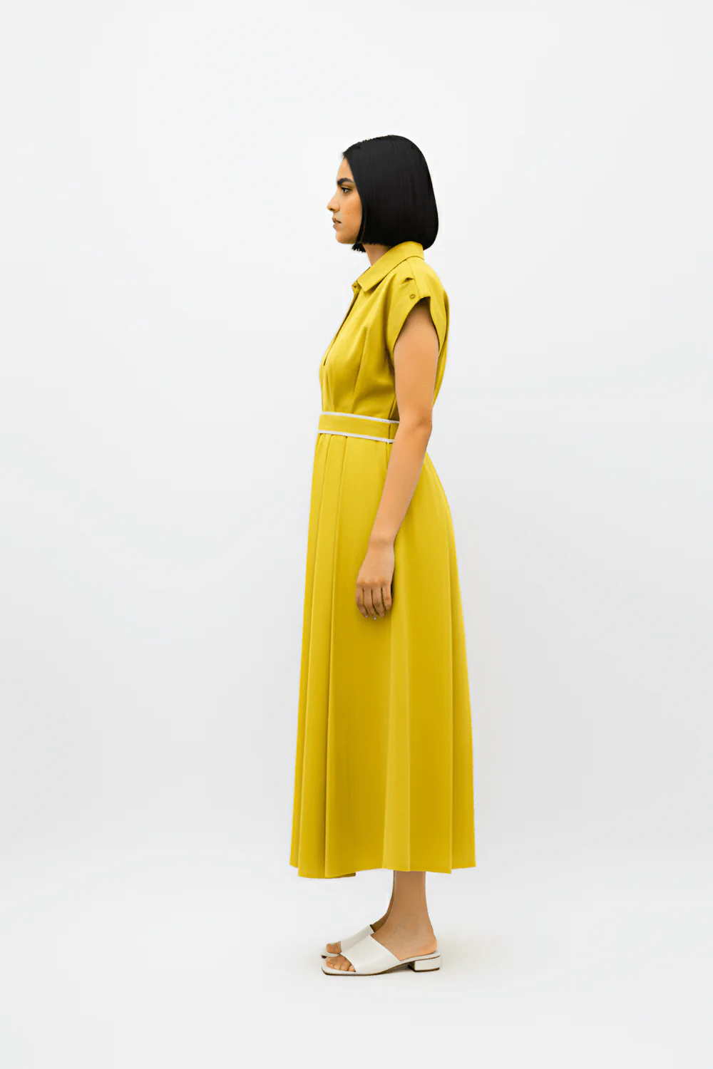 Mango Yellow-Ivory Skater Dress - Image 2