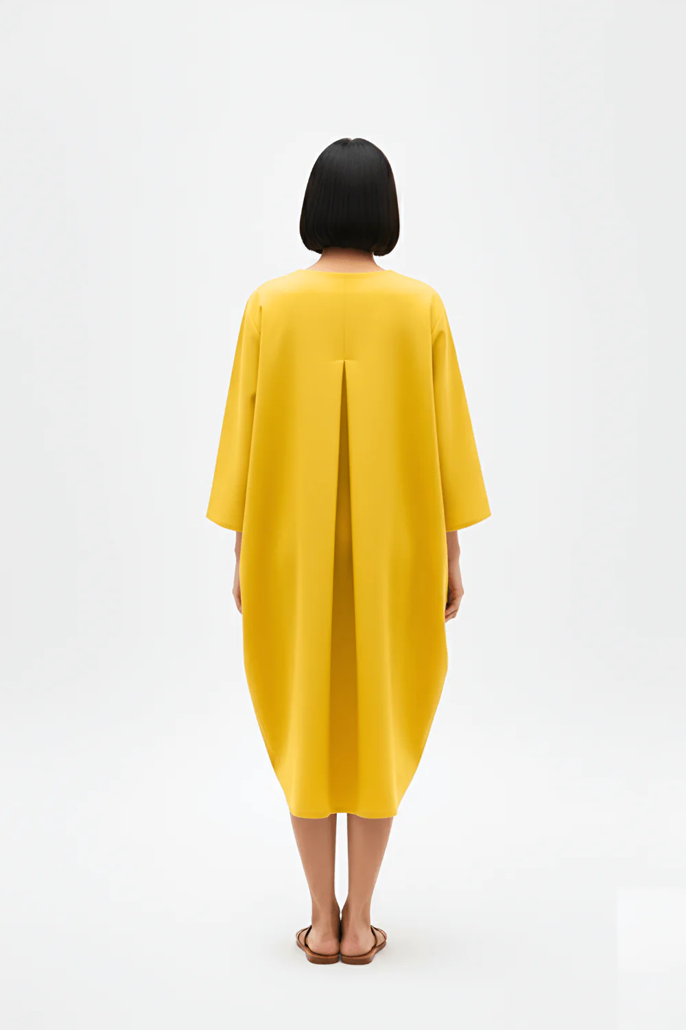 Mango Yellow-Tuscan Red Midi Dress - Image 4
