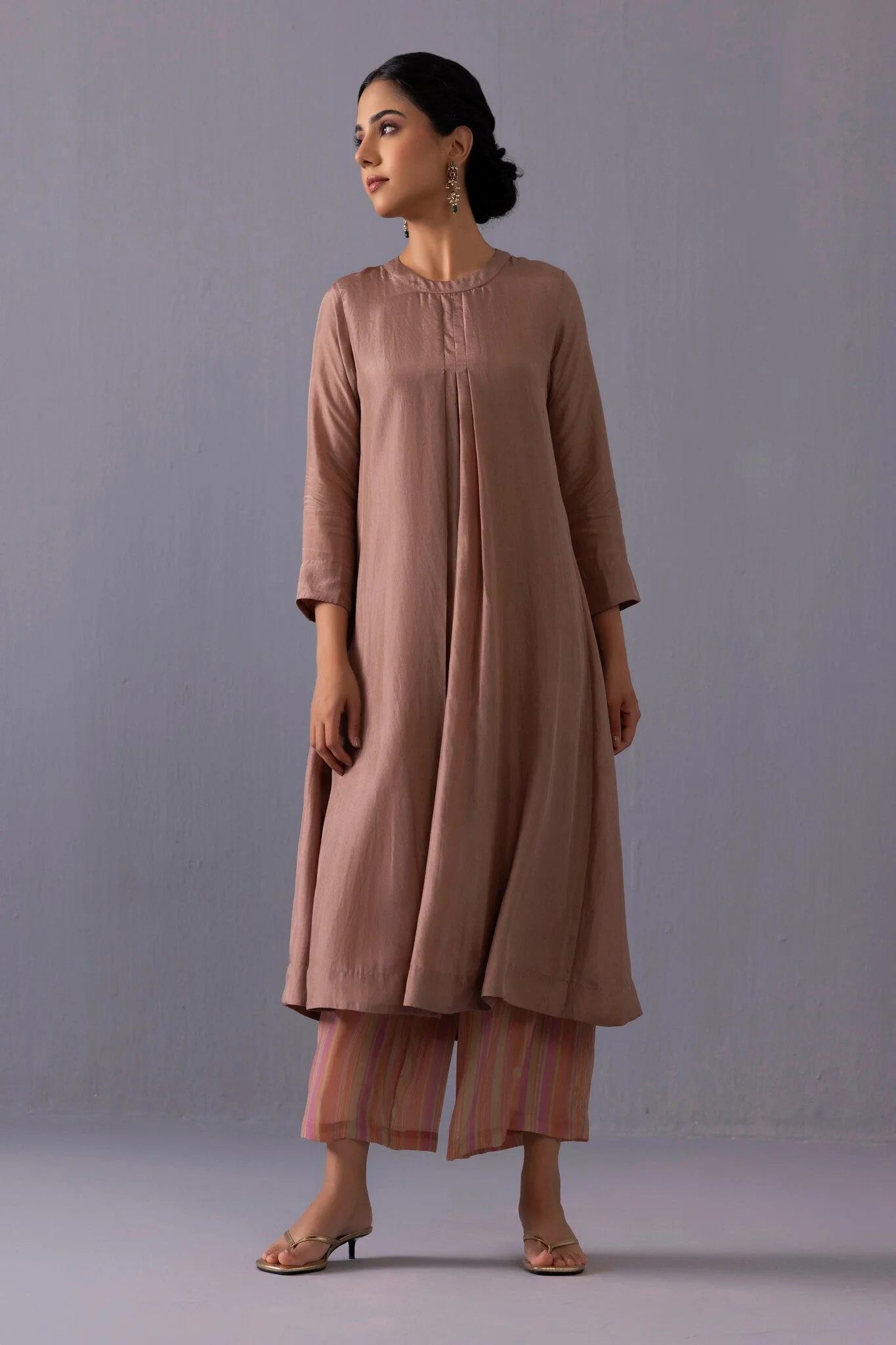 Maya Kurta Set- Brown