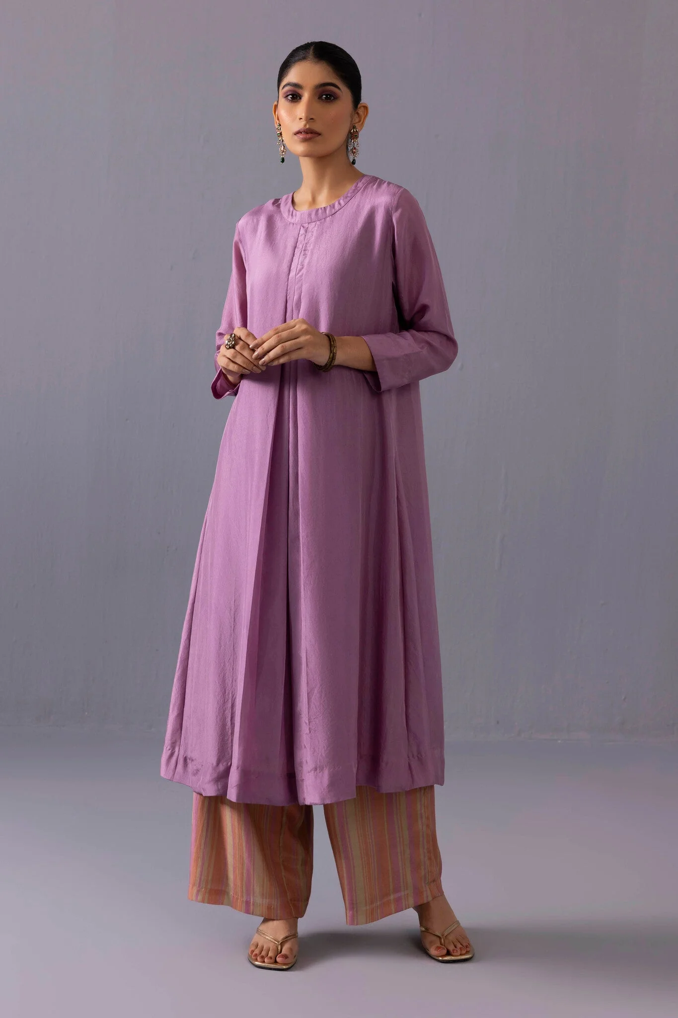 Maya Kurta Set- Purple