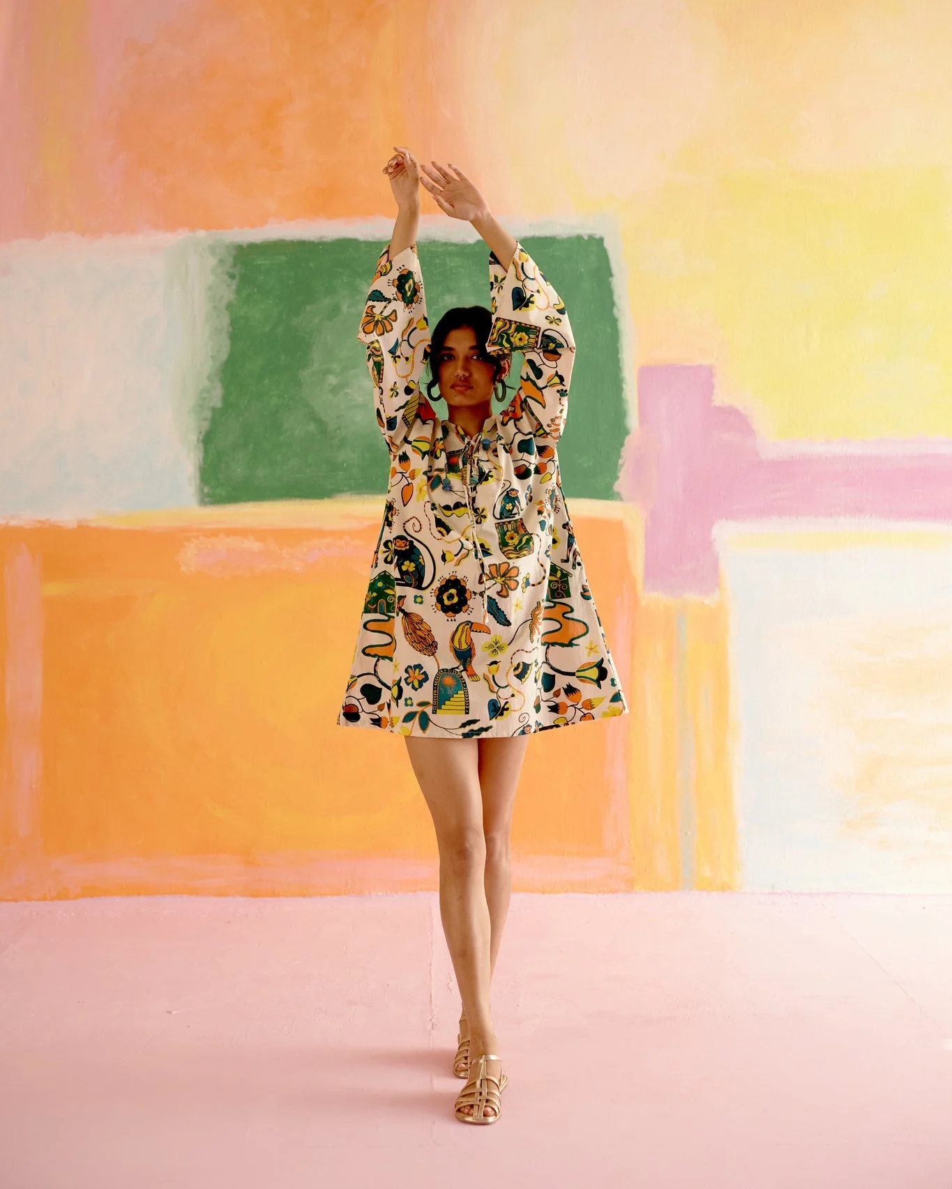 Mexicana Short Dress in Kakapo Print - Image 5