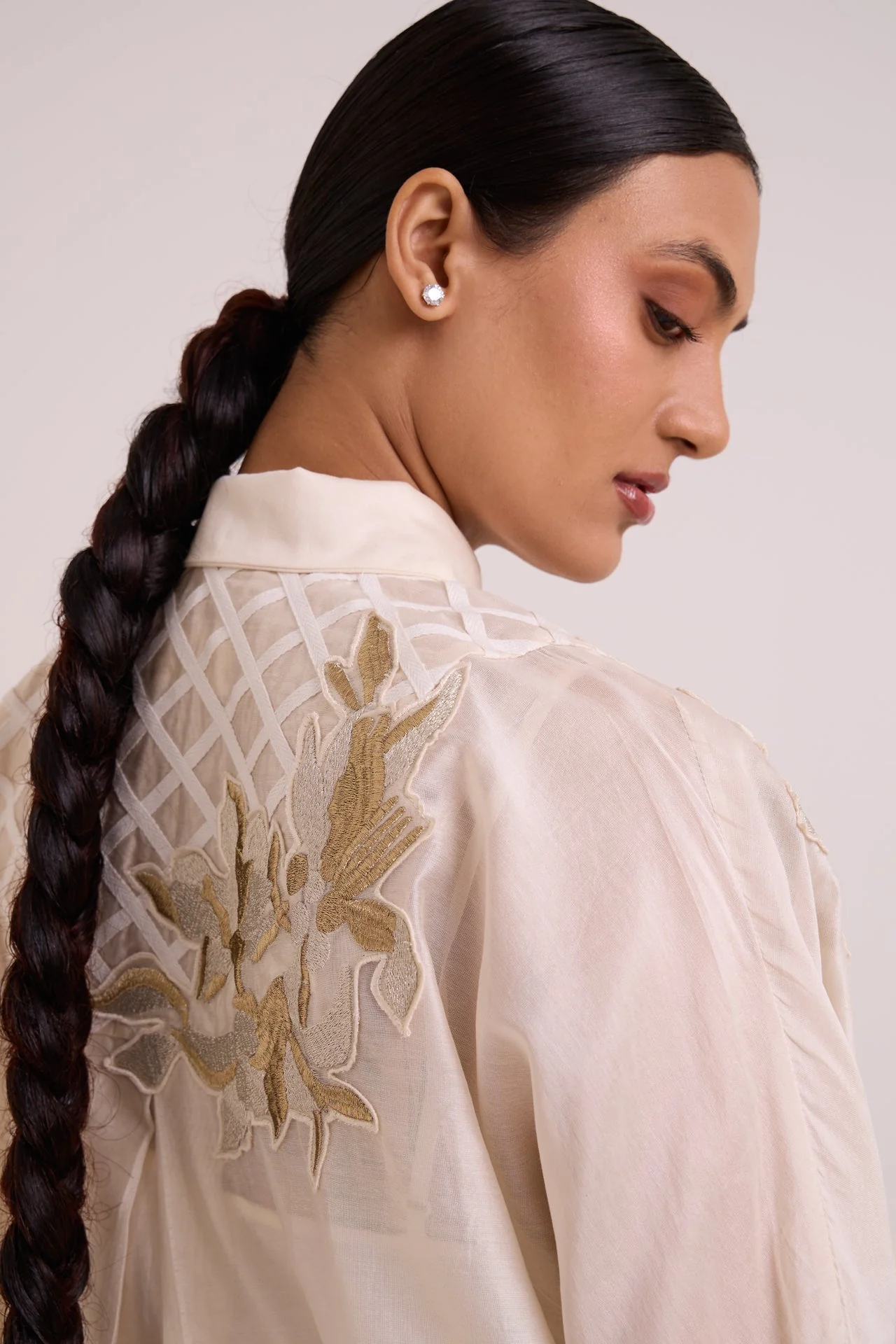 Mimi - Ivory Framed Shirt Dress - Image 6