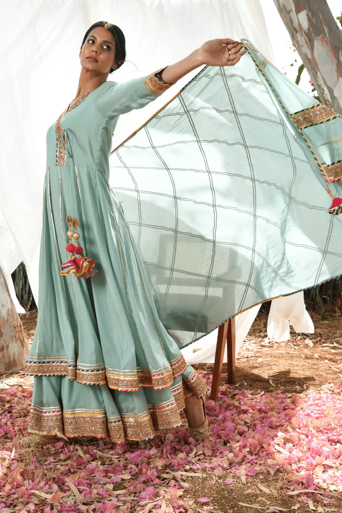 Mint Atrangi Anarkali Set - Image 2