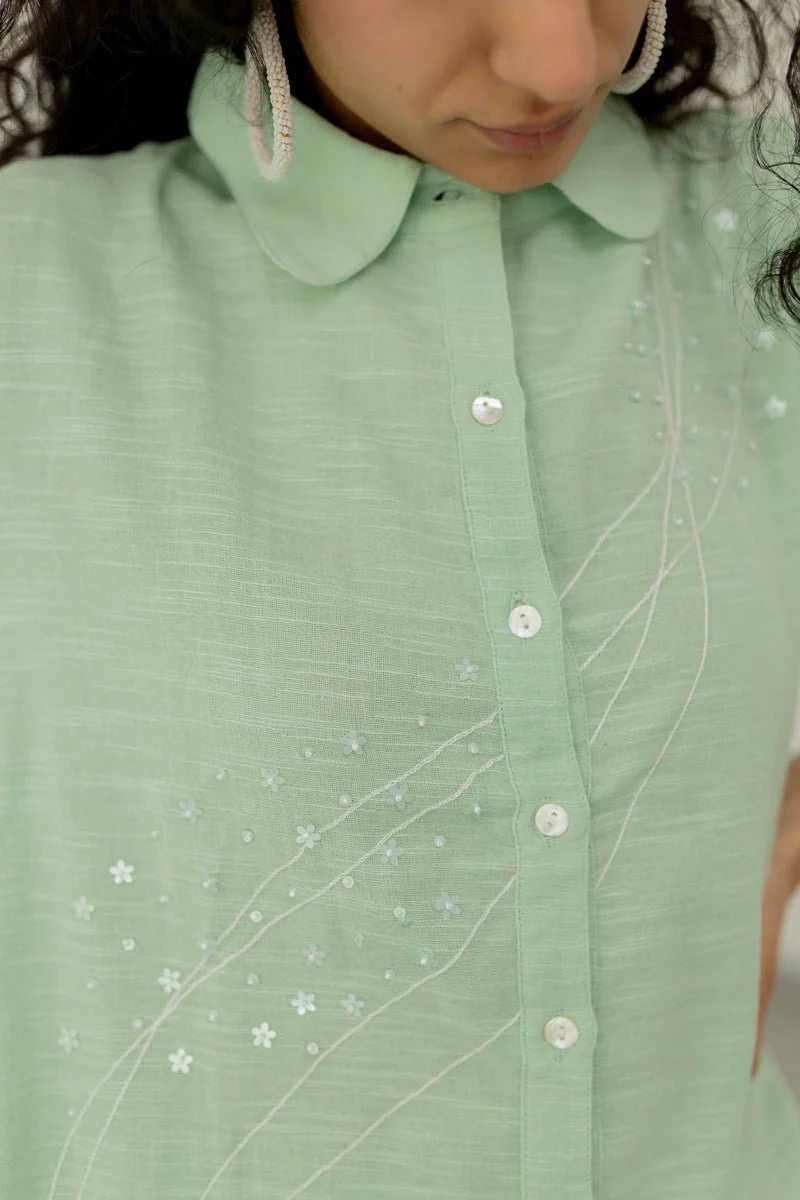 Mint Cotton Tunic and Pants Set - Image 6