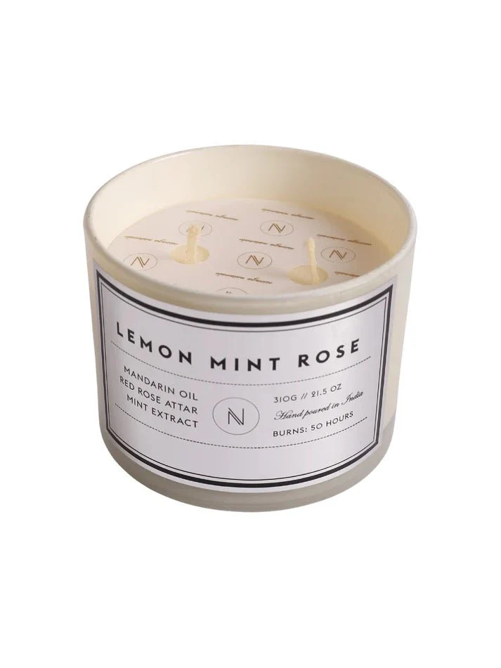 Mint infused in Rose & Lemon Candle - Image 3