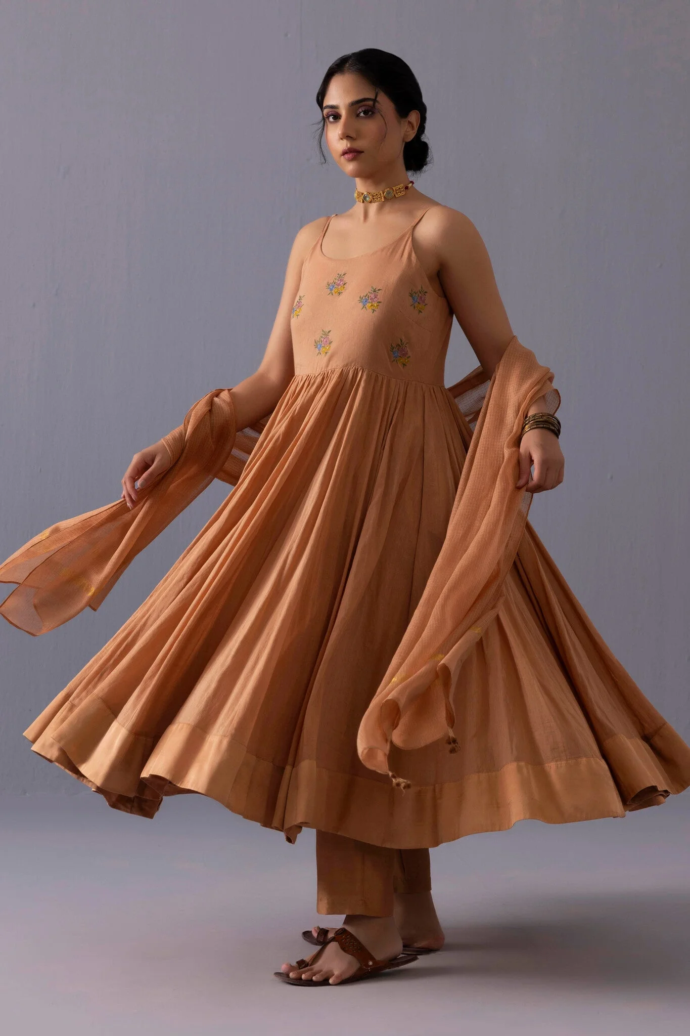 Mira Kurta Set- Orange