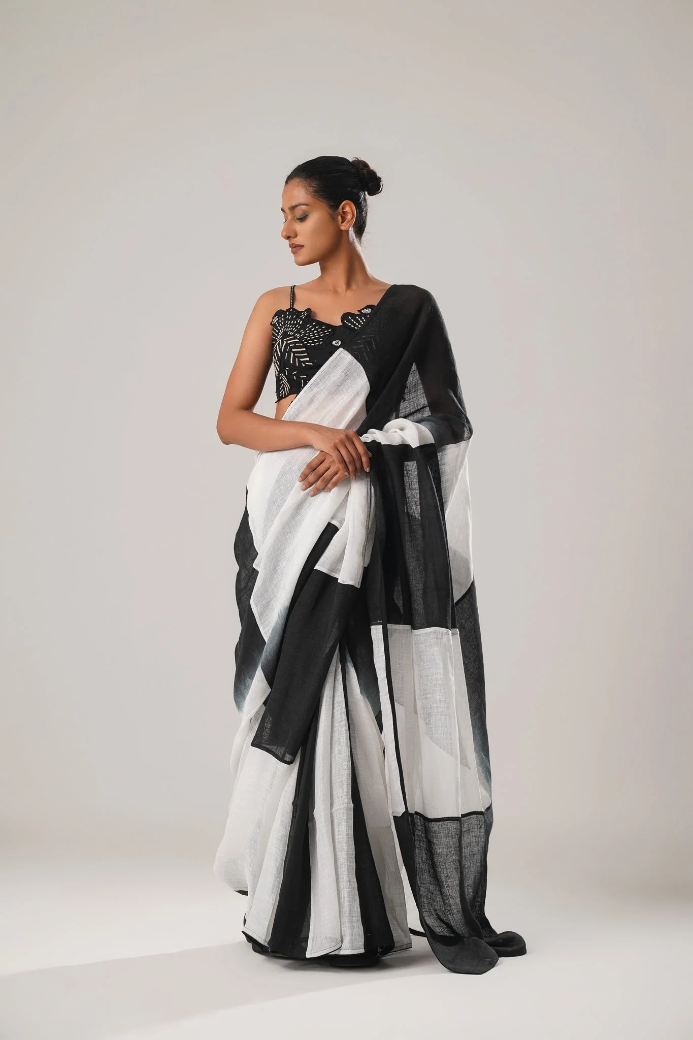 MJ Ombre Check Saree