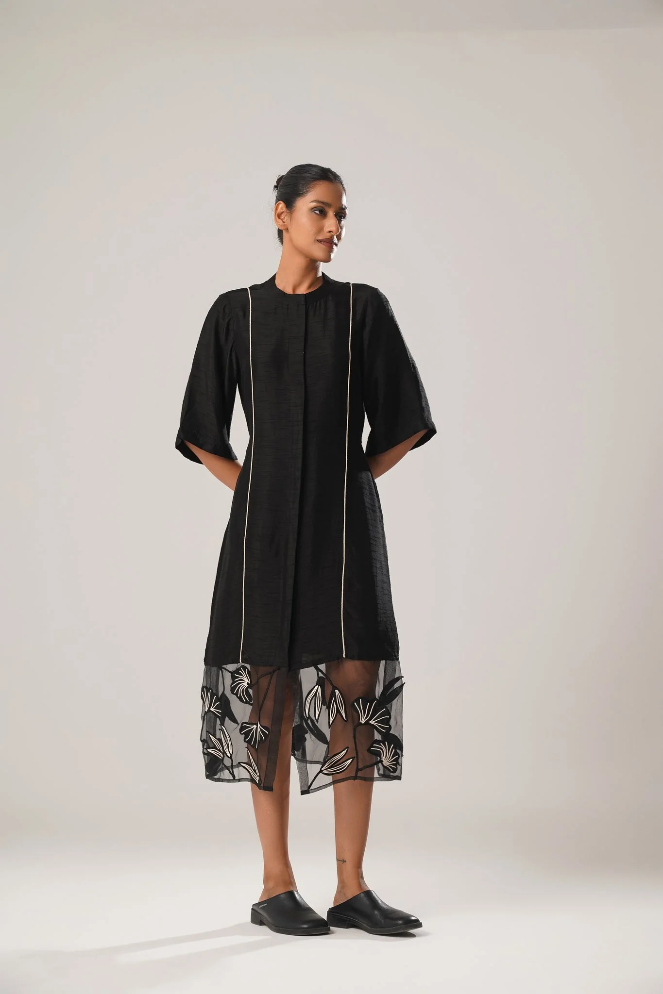 MJ Organza Panel Dress - Image 2