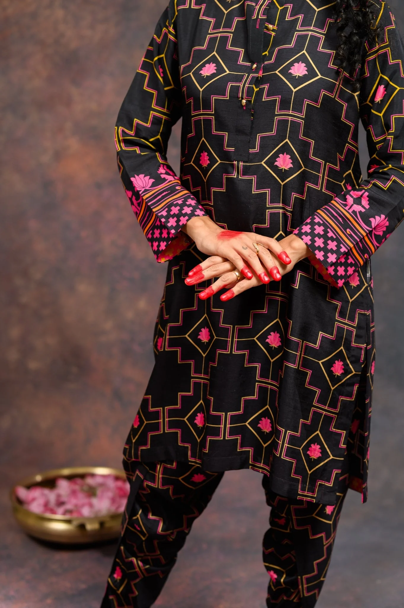 Morbagh Black Dhoti Set - Image 3