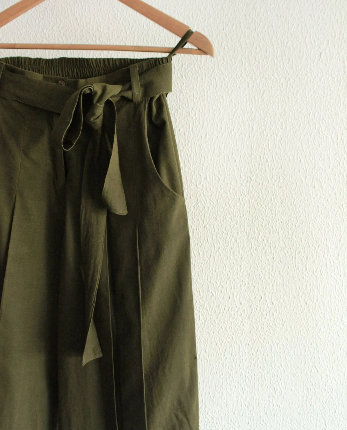 Moss Olive Double Pleat Pants - Image 3