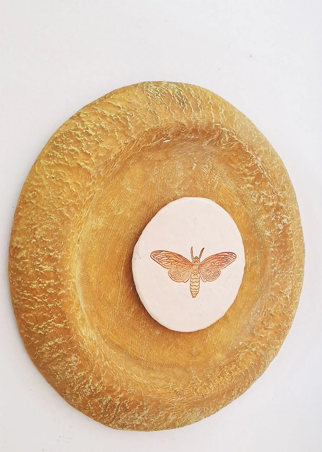 Moth Wall Plate - Ochre Yellow - Image 3