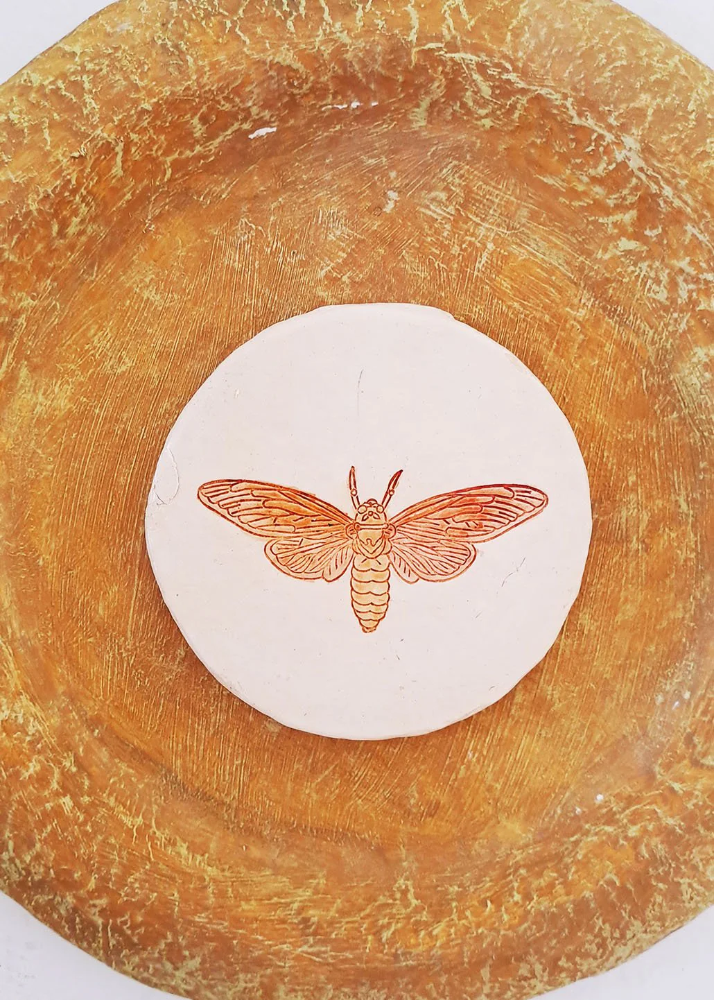 Moth Wall Plate - Ochre Yellow - Image 4