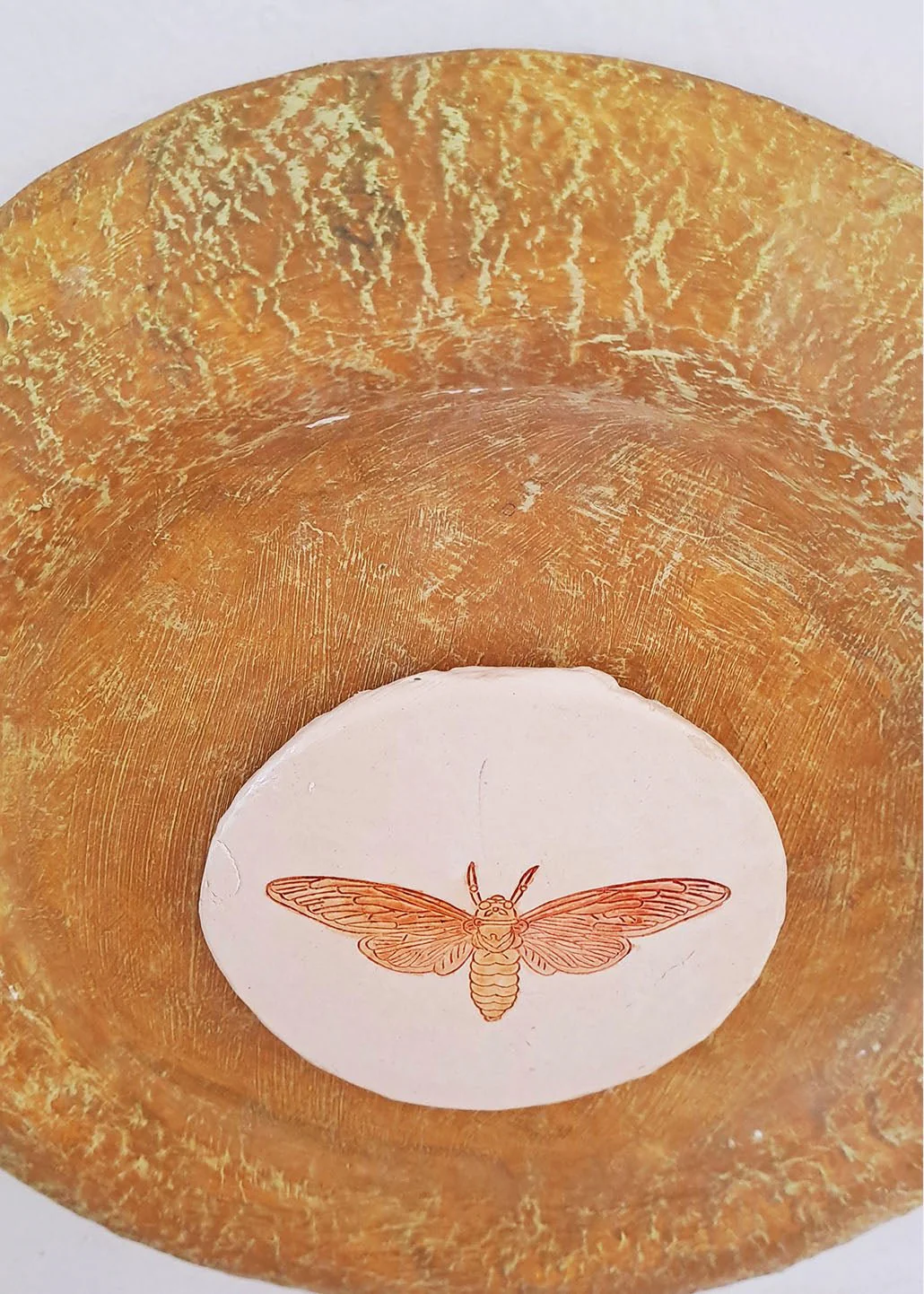 Moth Wall Plate - Ochre Yellow - Image 5