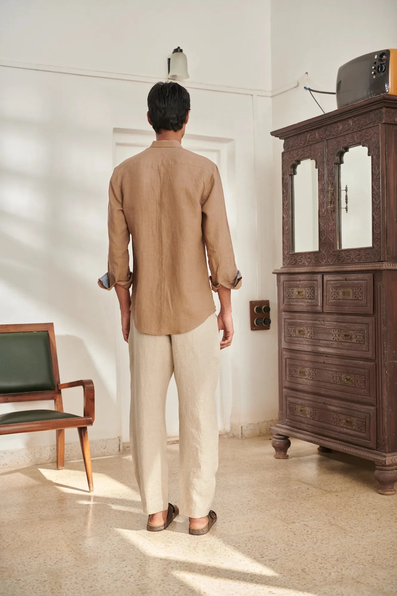 Mousse Linen Men's Oxford Shirt - Slim Fit - Image 7