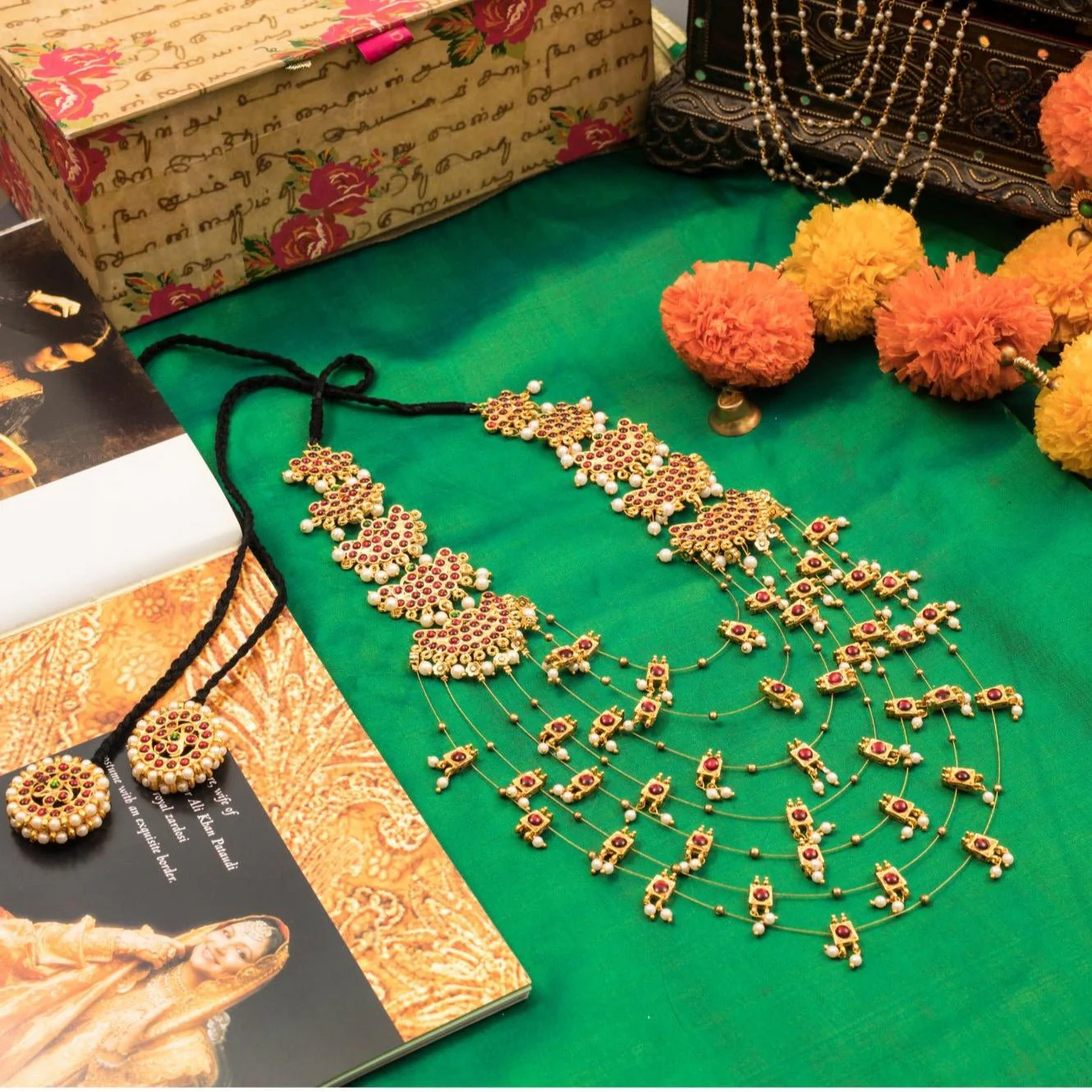 Multi Layered Statement Temple Necklace - Image 2