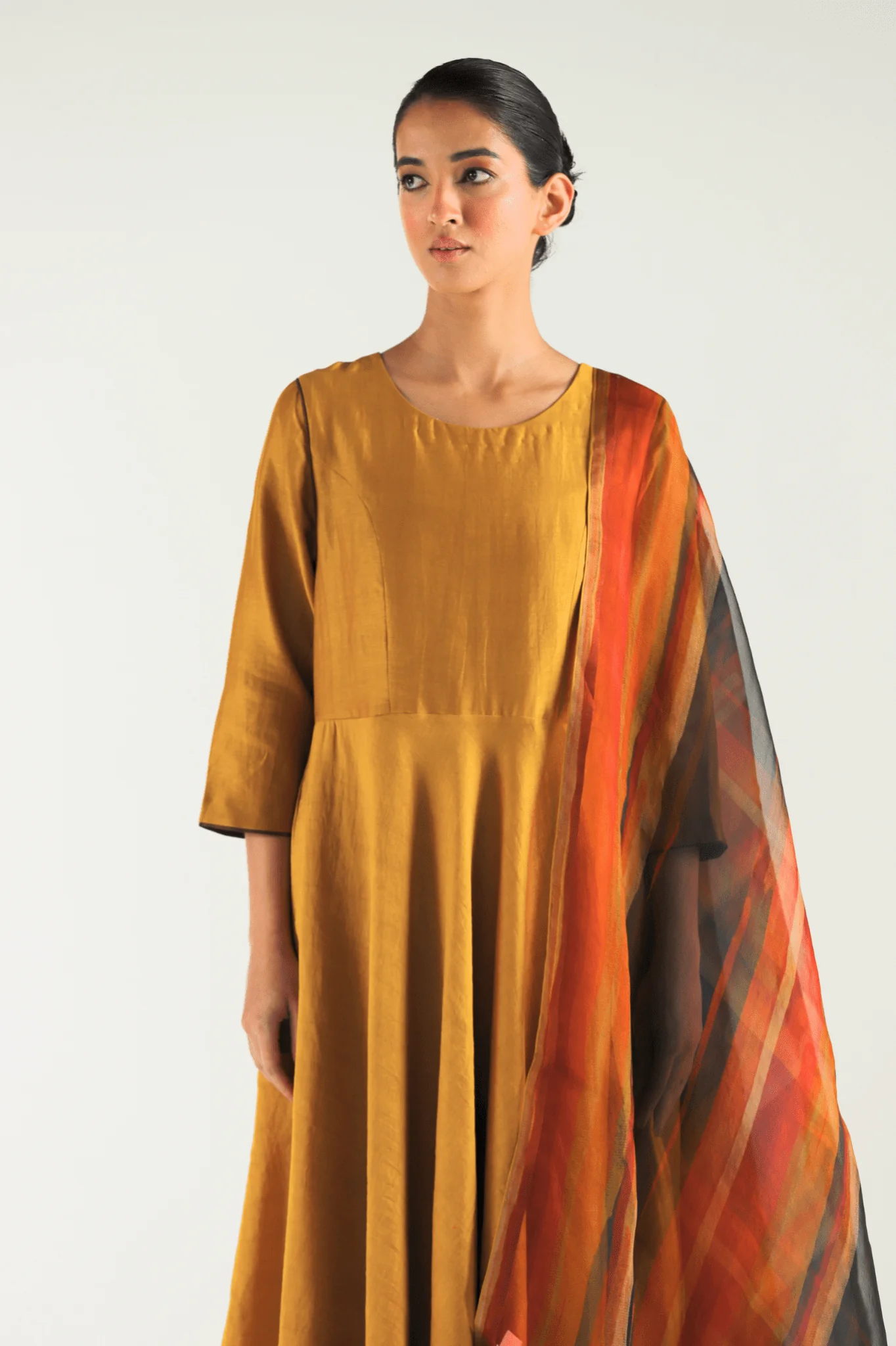 Mustard Ghera Anarkali Set - Image 4