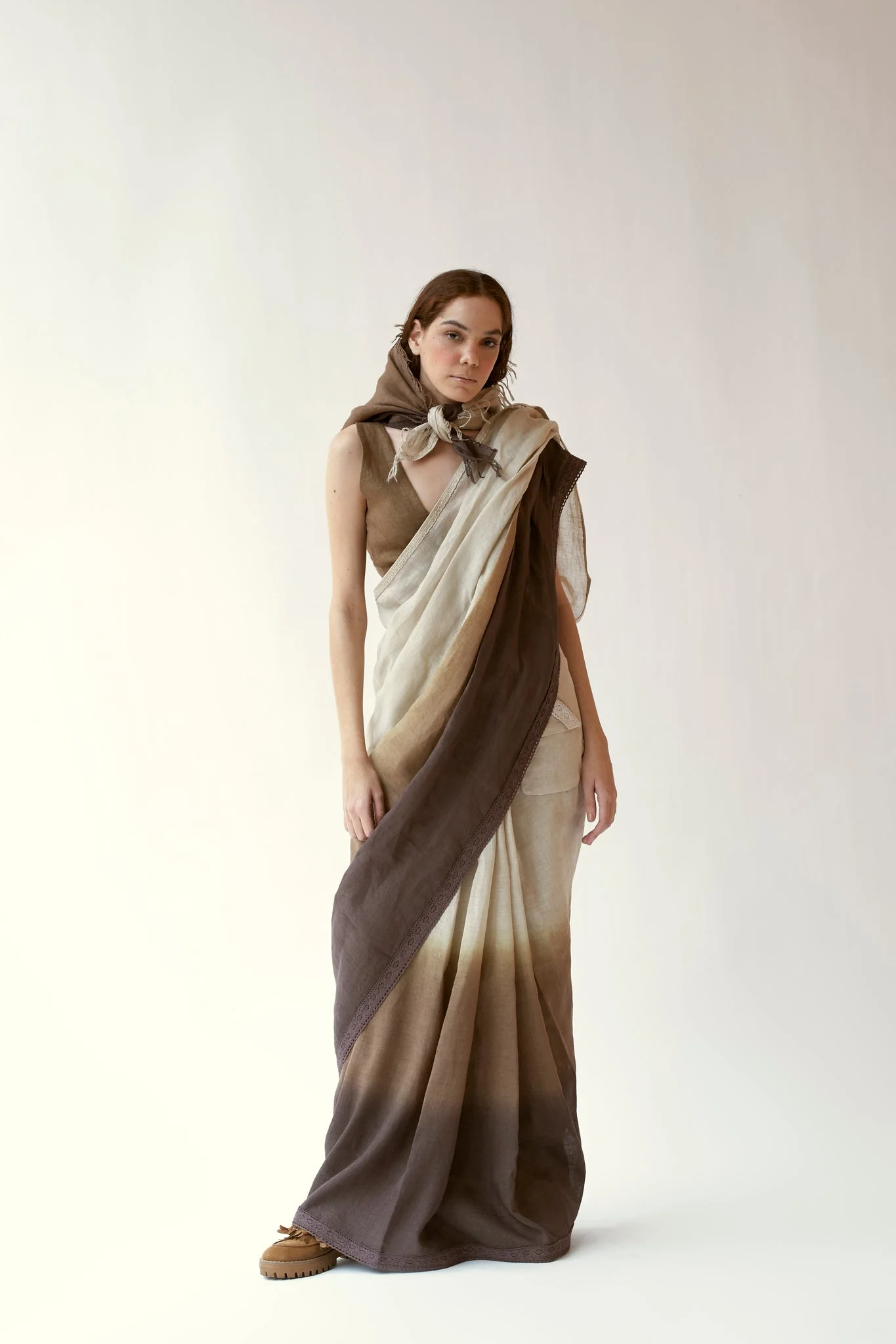 Mystic Me Saree - Natural - Image 2