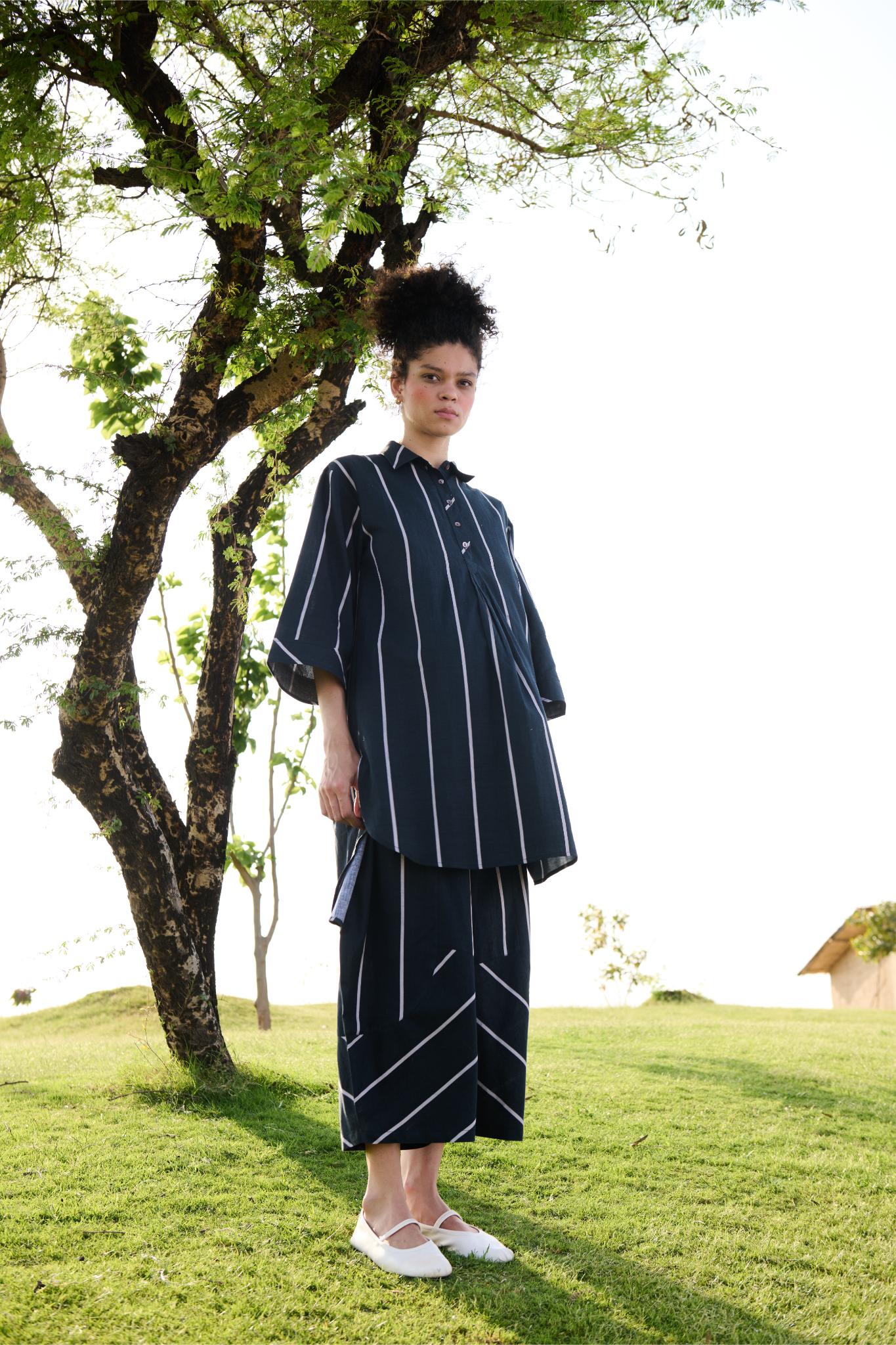 Nargis Co-ord Set - Black & White - Image 2