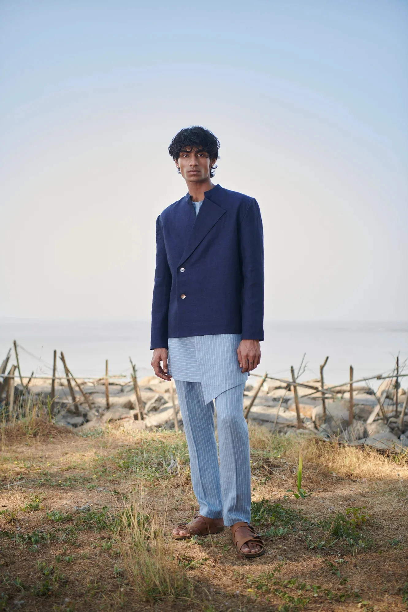 Neel Linen Men's Bandhgala Jacket