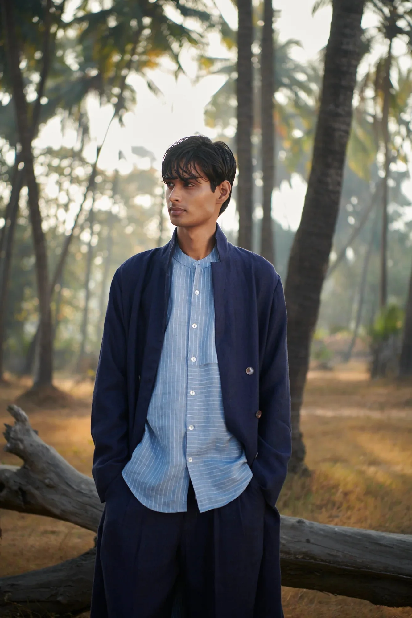Neel Linen Men's Summer Trench - Image 6