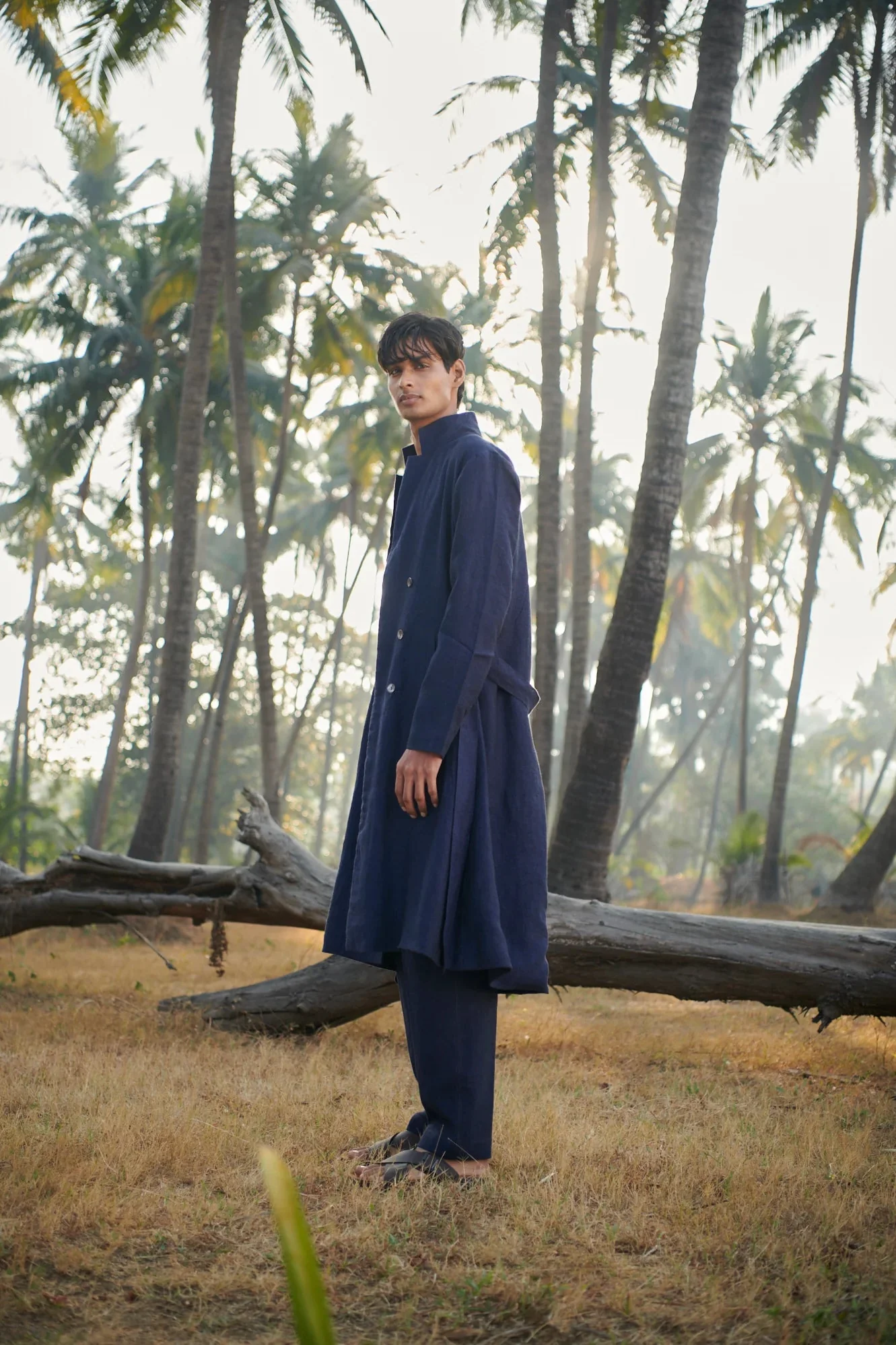 Neel Linen Men's Summer Trench - Image 8
