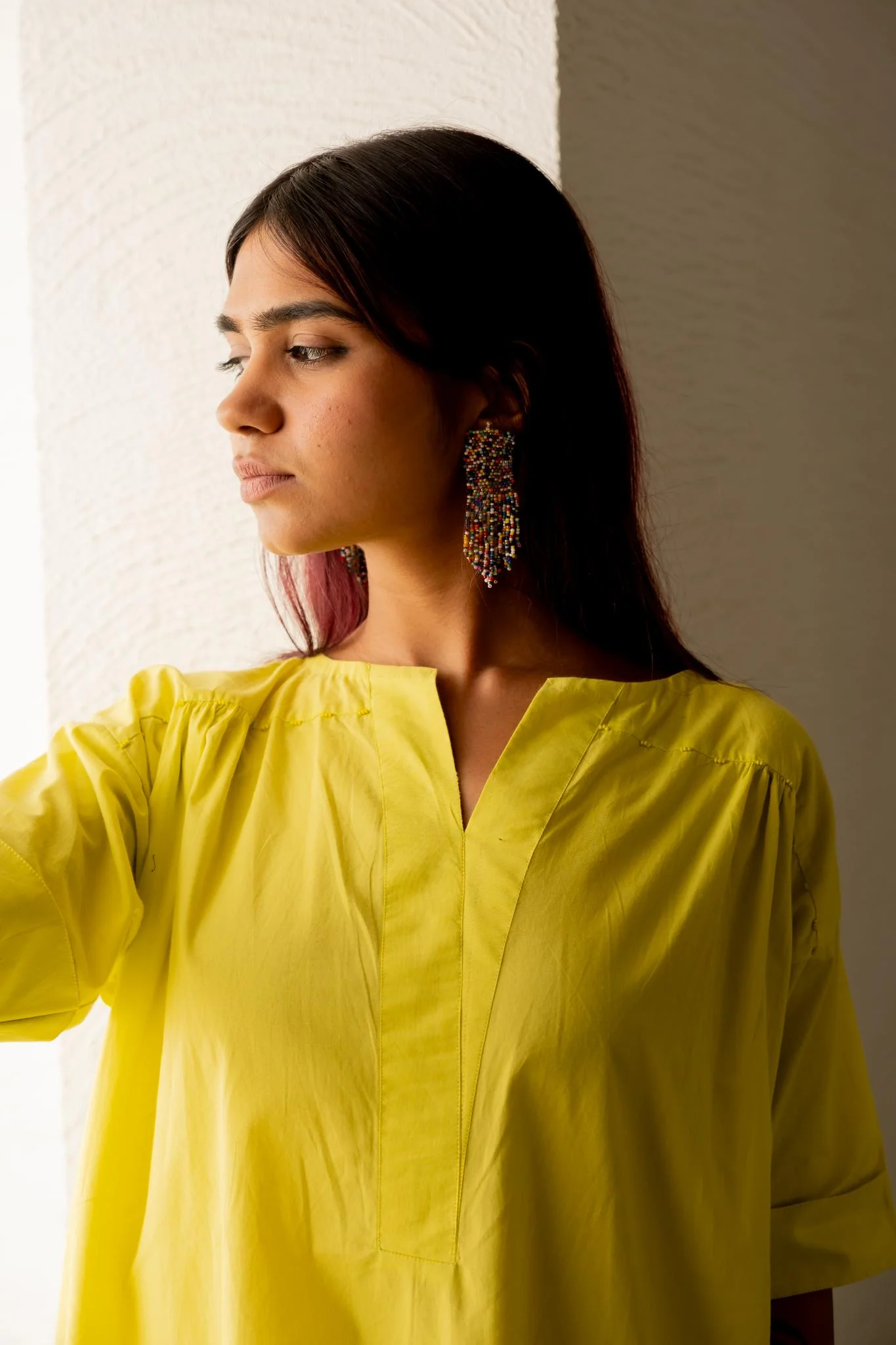 Neembu Yellow Tunic with Pants - Image 5