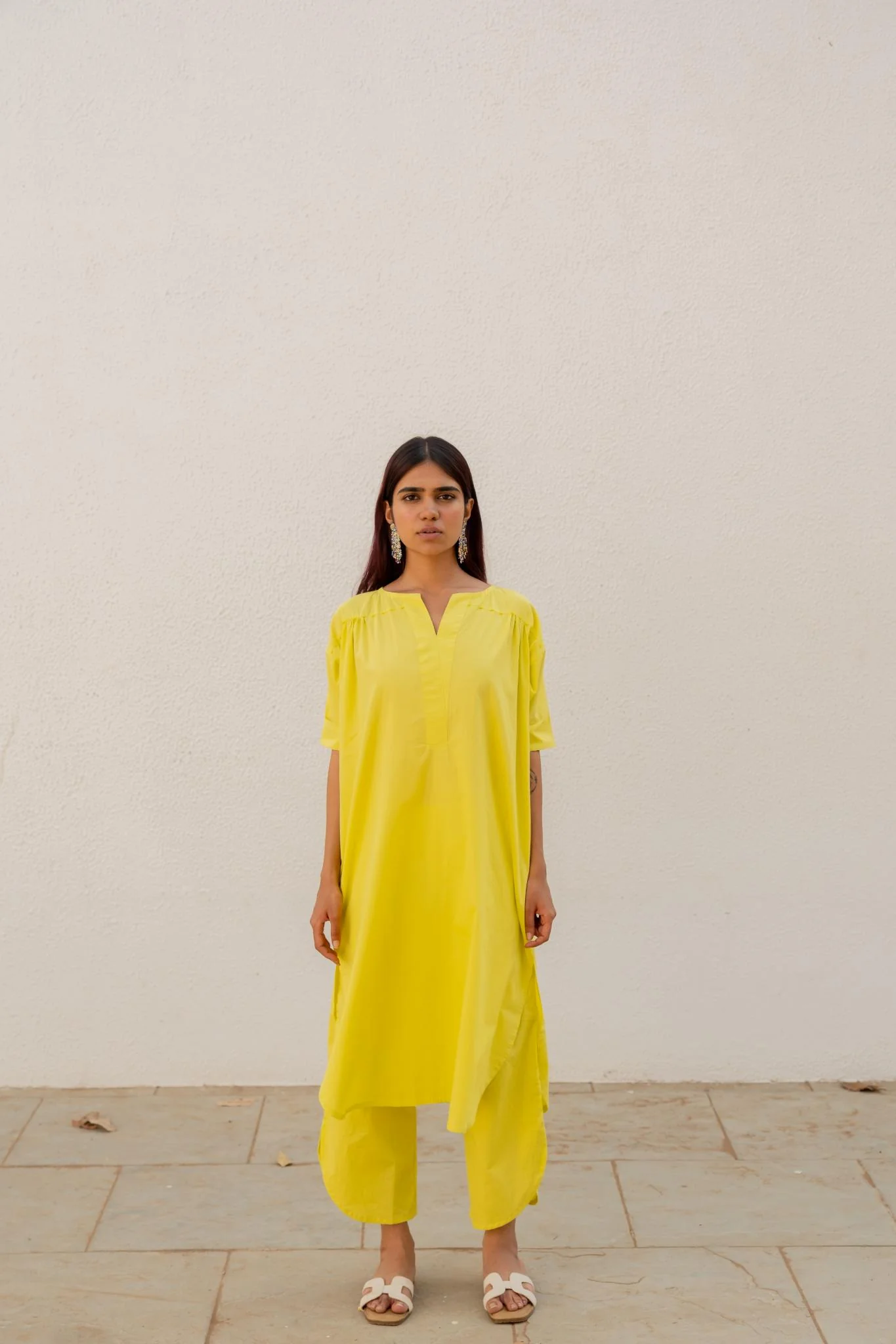 Neembu Yellow Tunic with Pants - Image 8